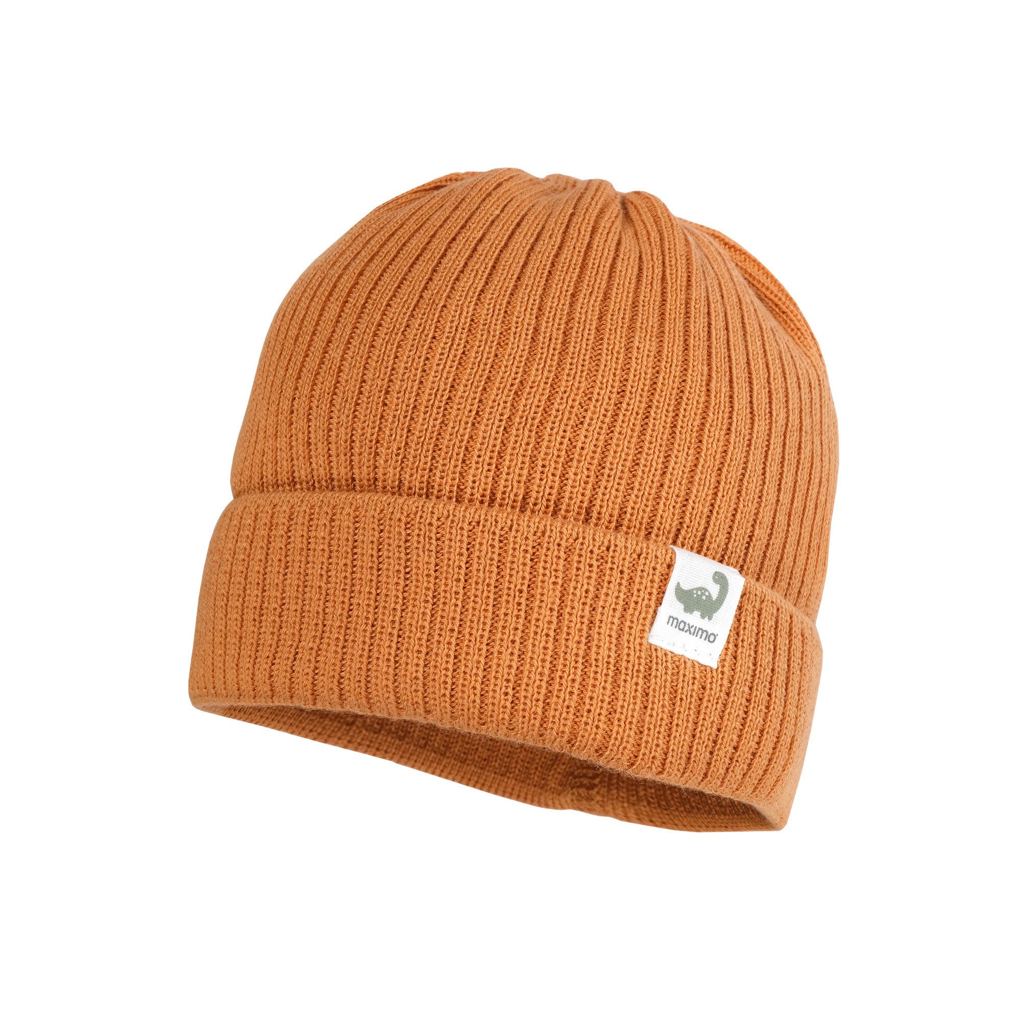 MAXIMO Strickmütze GOTS BABY-Beanie, Rippe Umschlag (1-St)