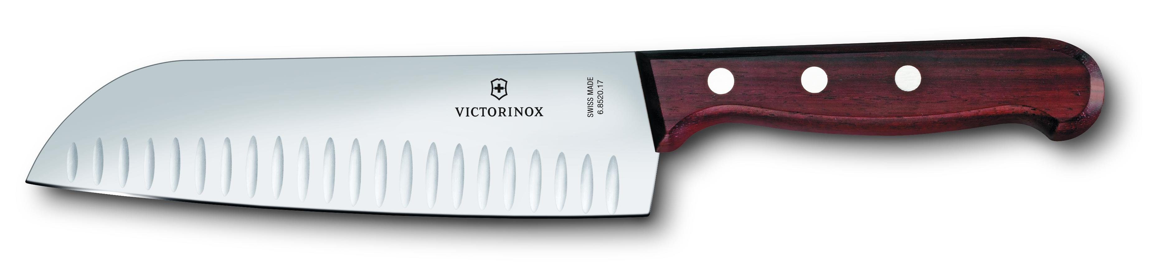 Victorinox Taschenmesser Griff modifiziert, Ahorn Santokumesser, rostfrei Kullenschliff