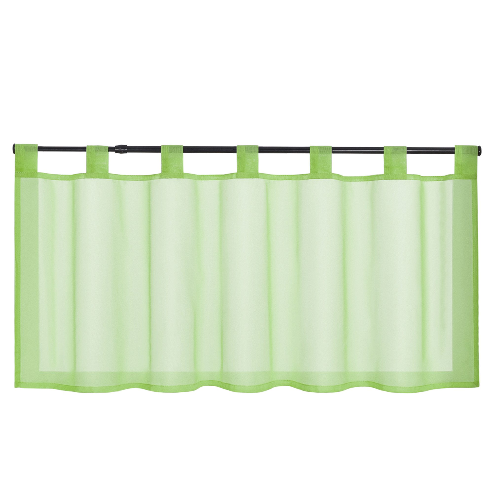 Delien Scheibengardine Eva, Schlaufen, Voile Uni Kurzstore Küche