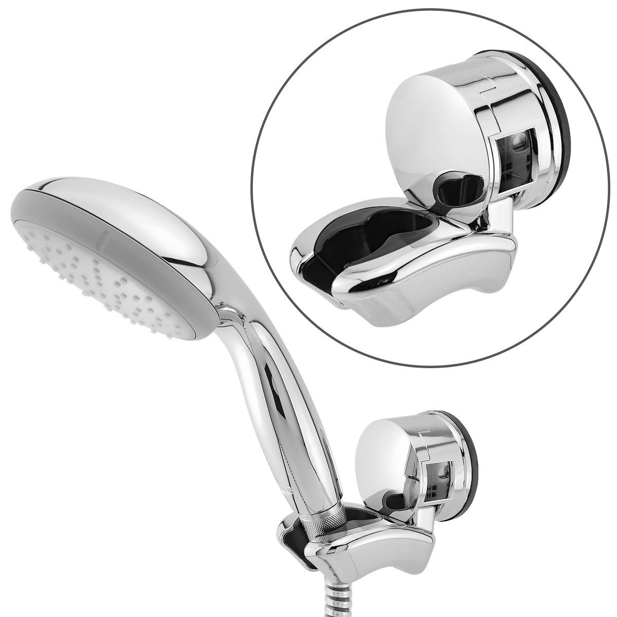 MidGard Brausegarnitur Duschkopfhalter m. Saugnapf ohne Bohren Brausehalter günstig online kaufen