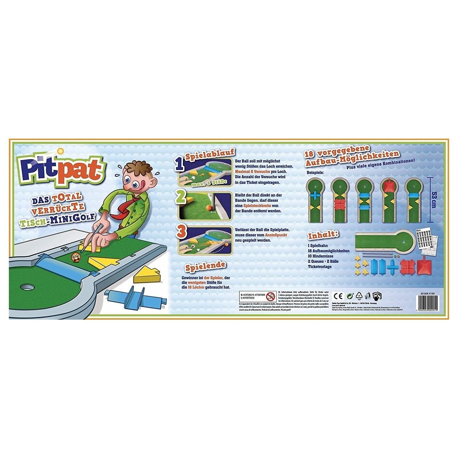 Noris Fummelbrett Noris Pitpat Das total verrückte Tisch Minigolf ab 5 Jahre Über 100 Au