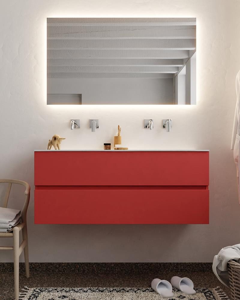 Waschtisch set rot vica 120 cm NV76341222