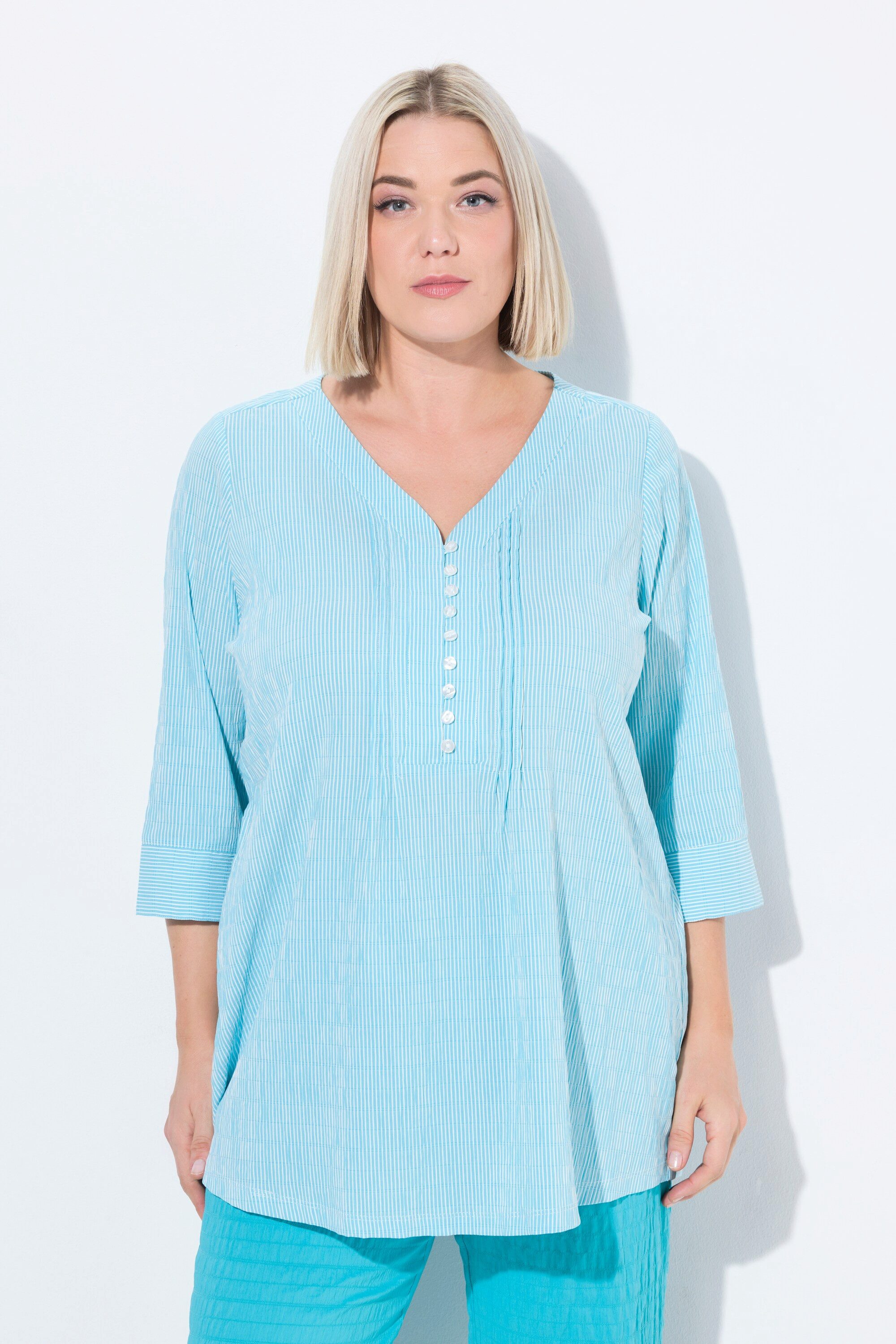 Ulla Popken Tunika Bubble-Tunika Herzausschnitt Biesen günstig online kaufen