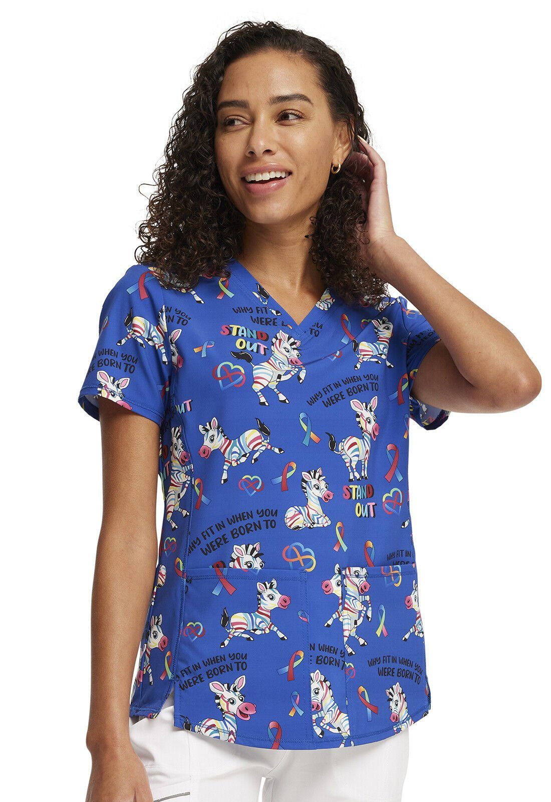 Cherokee Funktionsbluse Bunt bedruckter Damen Kasack "Zebra" Kasack mit Motiv