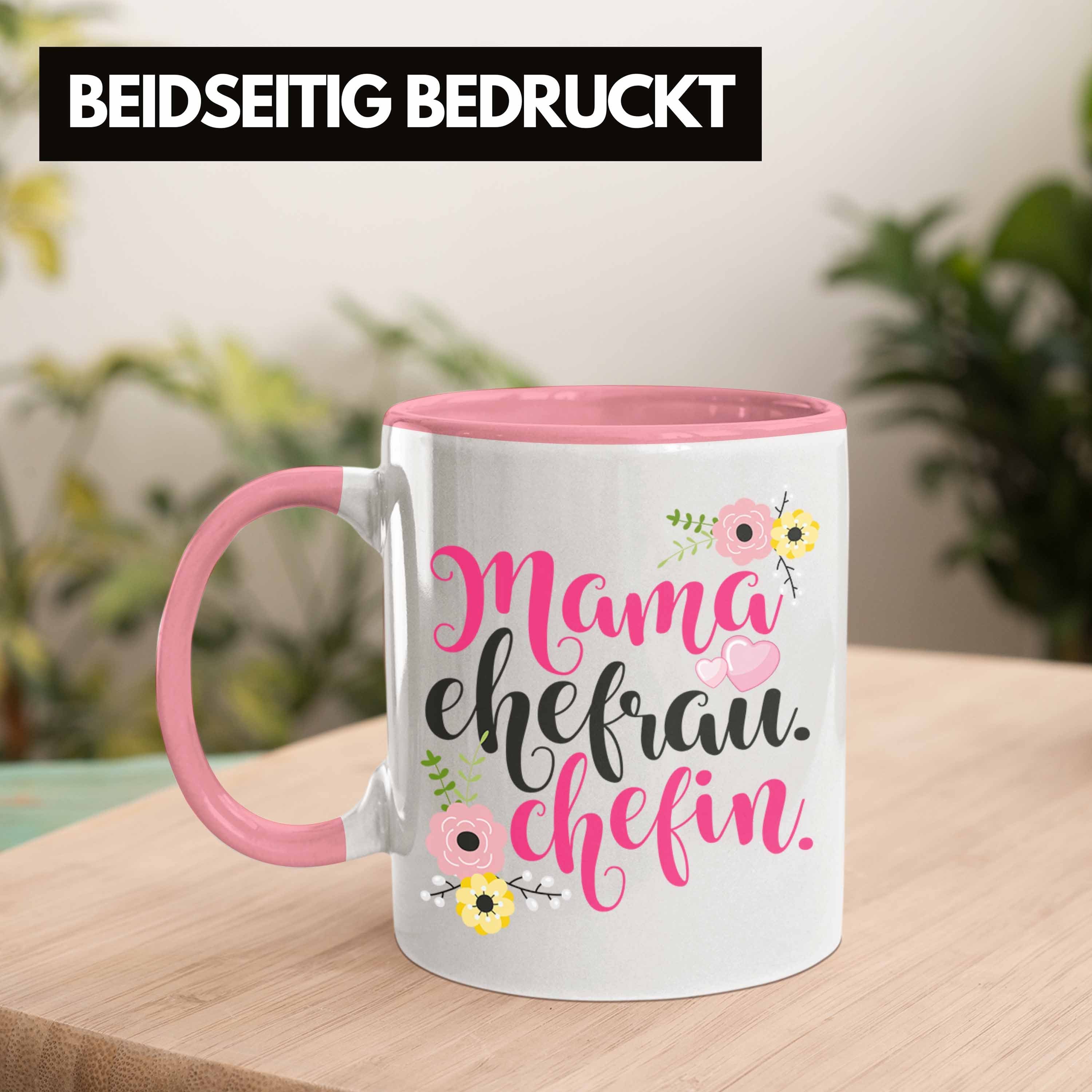Mutter Muttertag Geburtstag Frau Trendation Trendation Chefin Geschenk Chefin Mama Rosa Beste Ehefrau Tasse Tasse -