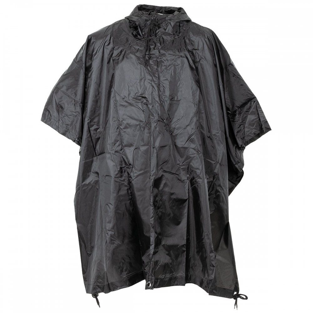 MFH Regenponcho US Poncho, Rip Stop, Mod., schwarz, Gr. 144 x 223 cm günstig online kaufen