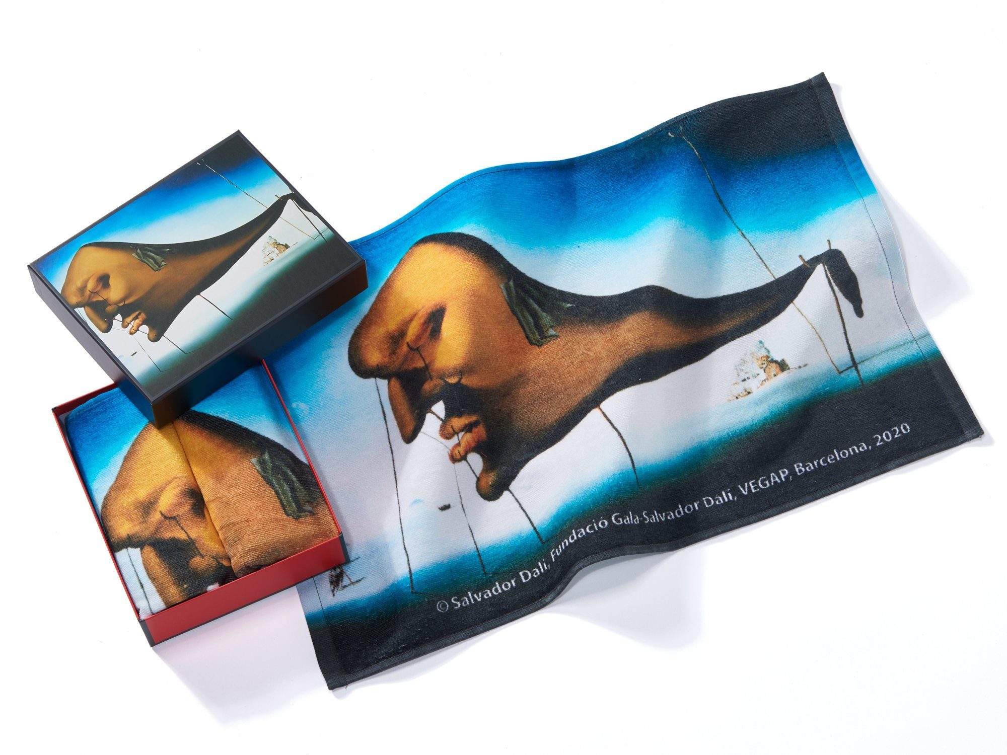 (2 - ca.60x40cm Schlaf, Salvador Gästehandtücher Kunstwerke Dalí (2-St), Stück), Baumwolle MuseARTa Geschenkbox Gästehandtücher MuseARTa