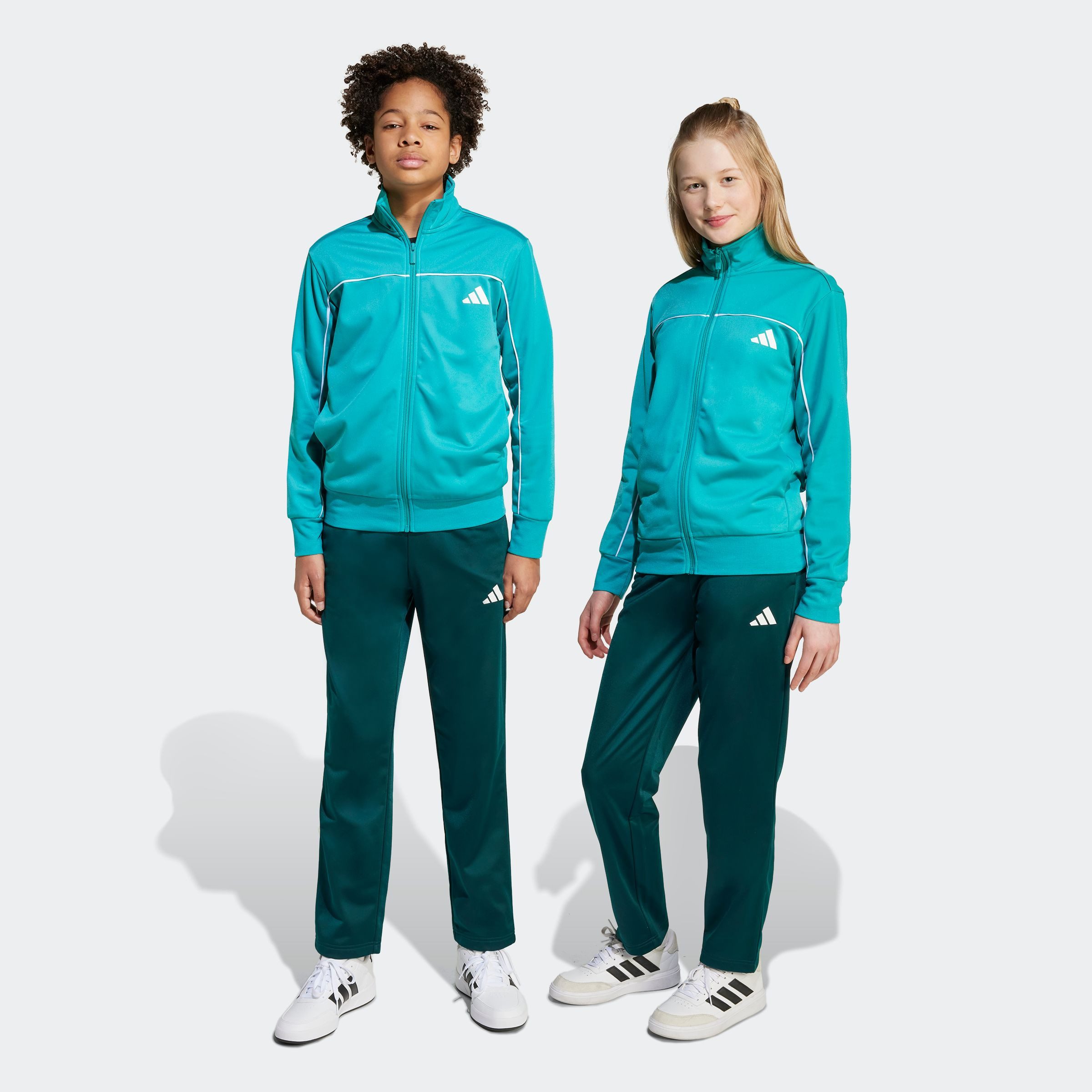 adidas Sportswear Trainingsanzug COLOUR POP AUS TRIKOT FÜR KINDER (2-tlg), für Kinder und Teens, zweiteiliges Set, mit Stehkragen