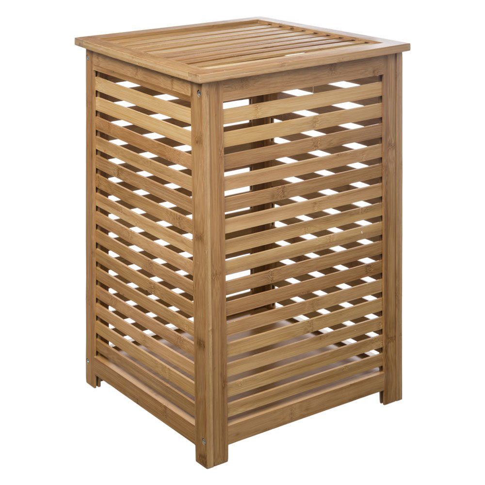 5five Simply Smart Wäschekorb Wäschekorb, Bambus, naturfarben – 40 x 40 x 58 cm