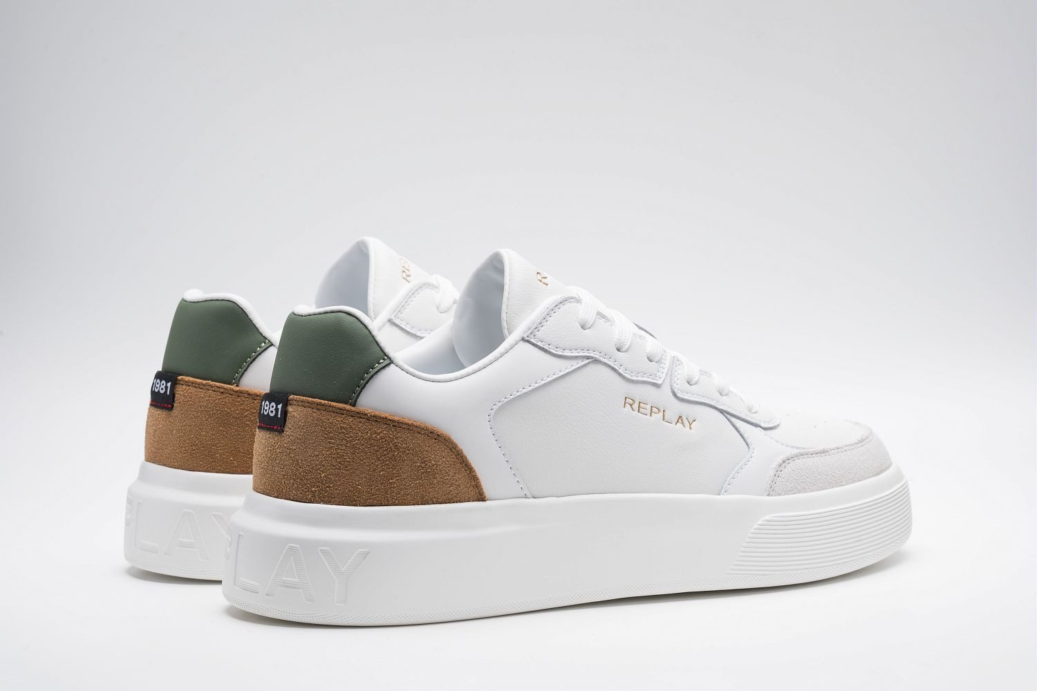 Replay Sneaker Basket-Sneaker, Halbschuh, Schnürschuh mit Kontrast an der Ferse