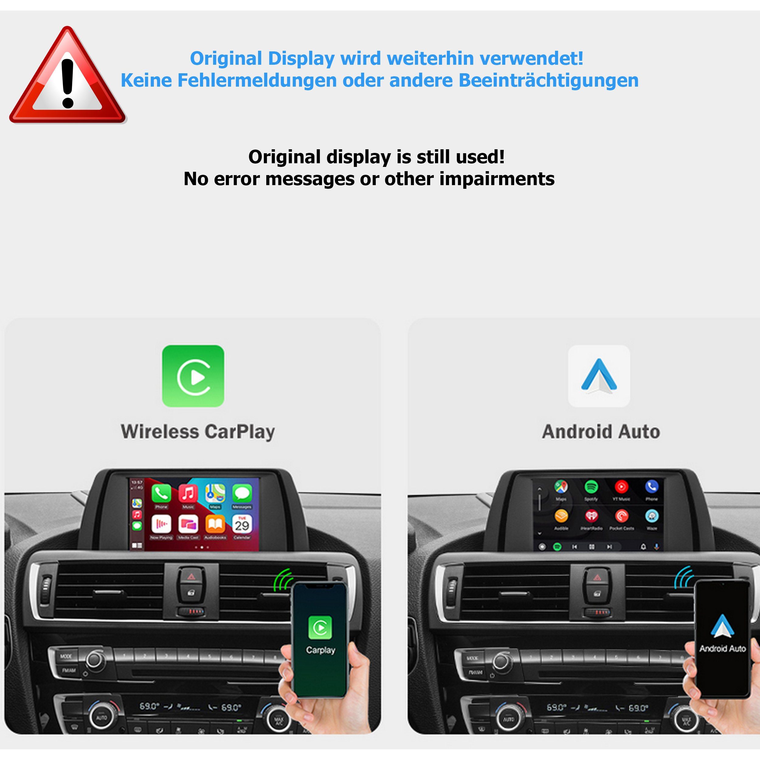 TAFFIO Für BMW CIC E81 E82 E87 E88 E90 E60 F10 E63 E84 F25 E70 E71 CarPlay Einbau-Navigationsgerät