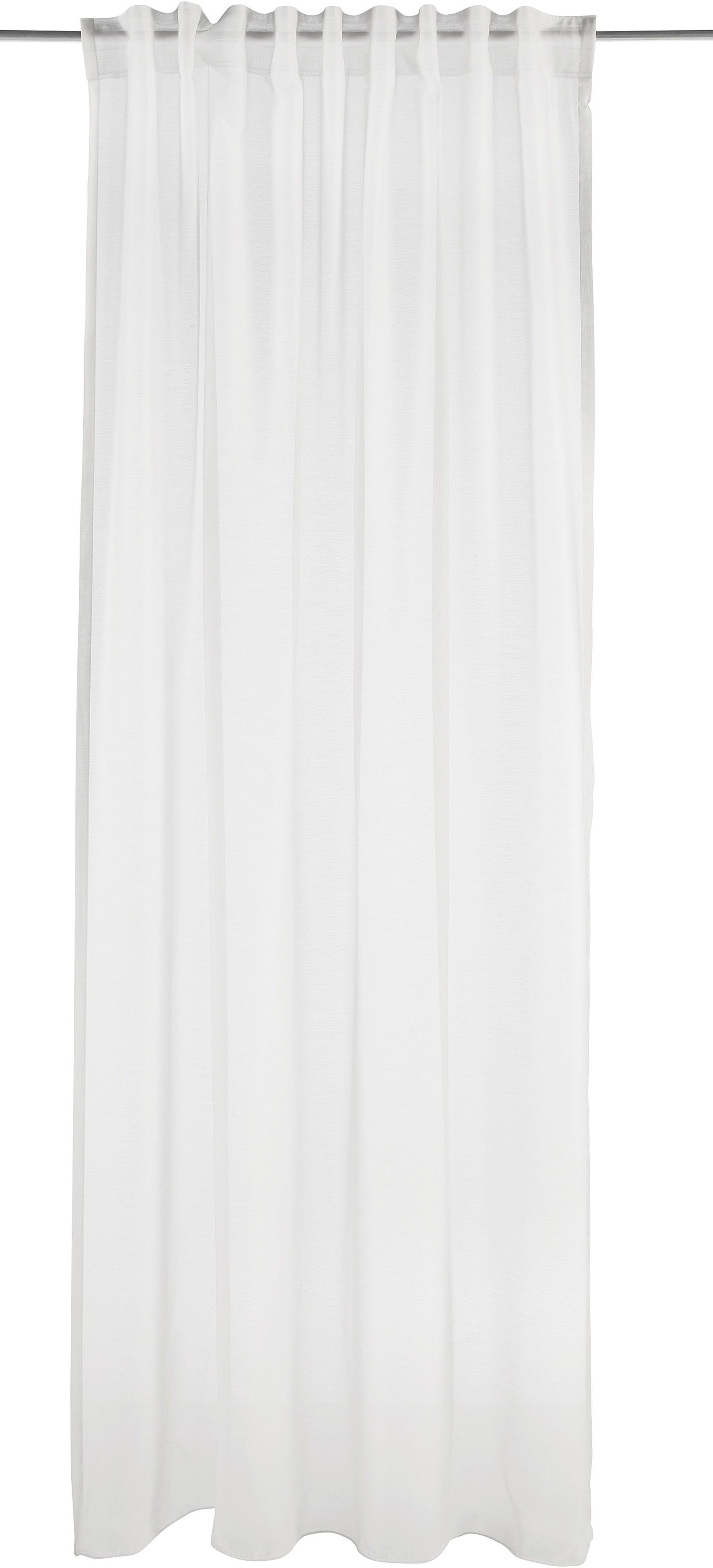Gardine Batist, Leonique, Multifunktionsband (1 transparent, verschiedene Polyester, transparent weiß St), Größen
