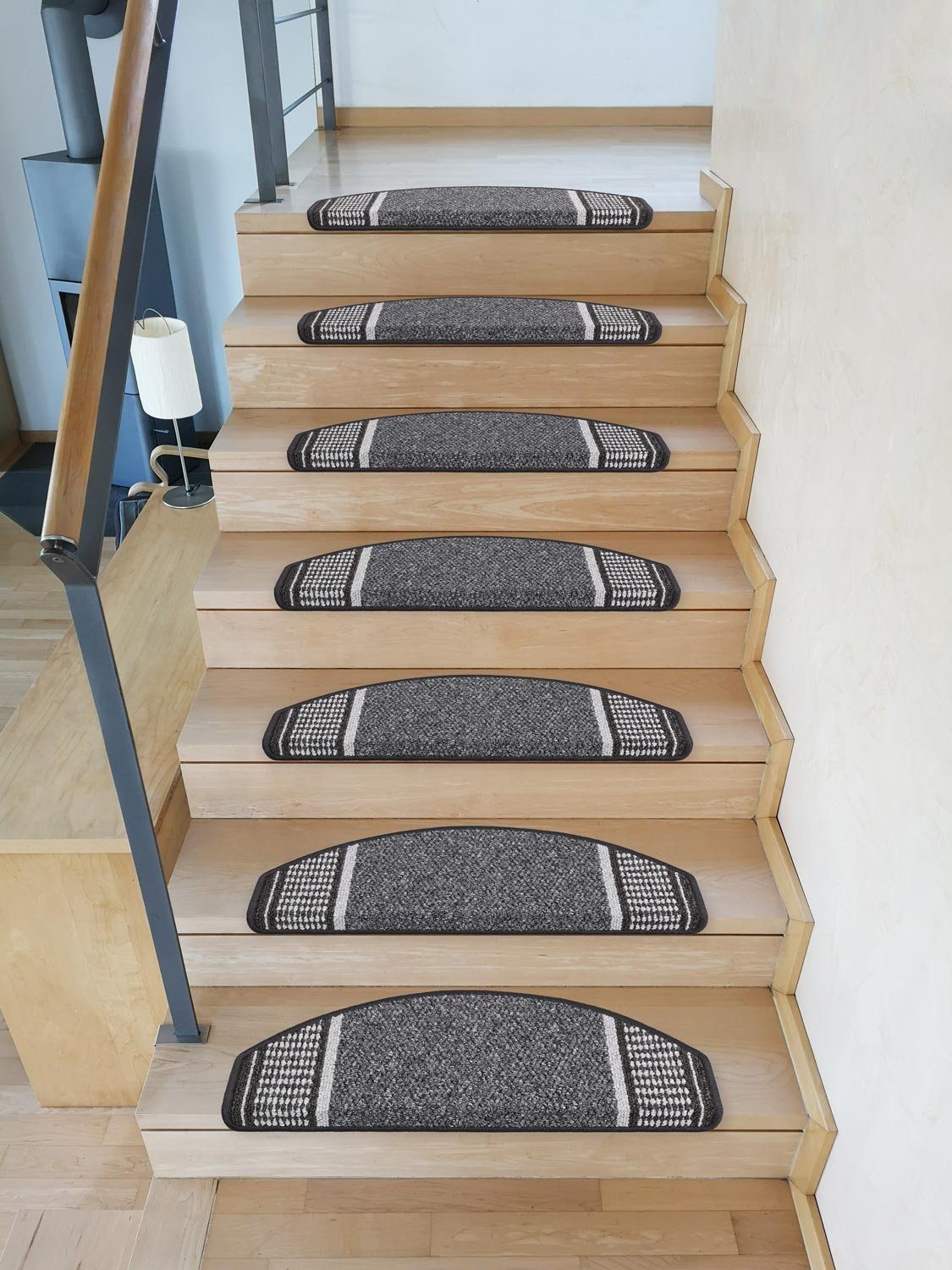 Metzker® Stufenmatte Stufenmatten Potsdam, Halbrund, Höhe: 6 mm, 15 Stück im Set - Anthrazit