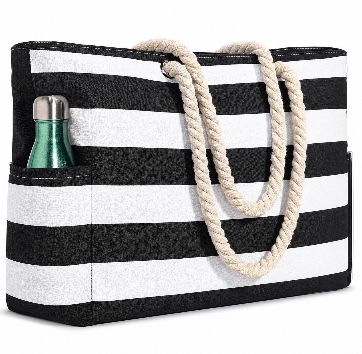 MOPUEA Strandtasche Wasserdichte XXL-Strandtasche mit Reißverschluss ideal für Urlaub (Strandtasche Groß mit Reißverschluss Handtasche Damen, 1-tlg., Familie Reisetasche Tote Bag Saunatasche Badetasche Shopper), Familie Reisetasche Tote Bag Saunatasche Ba