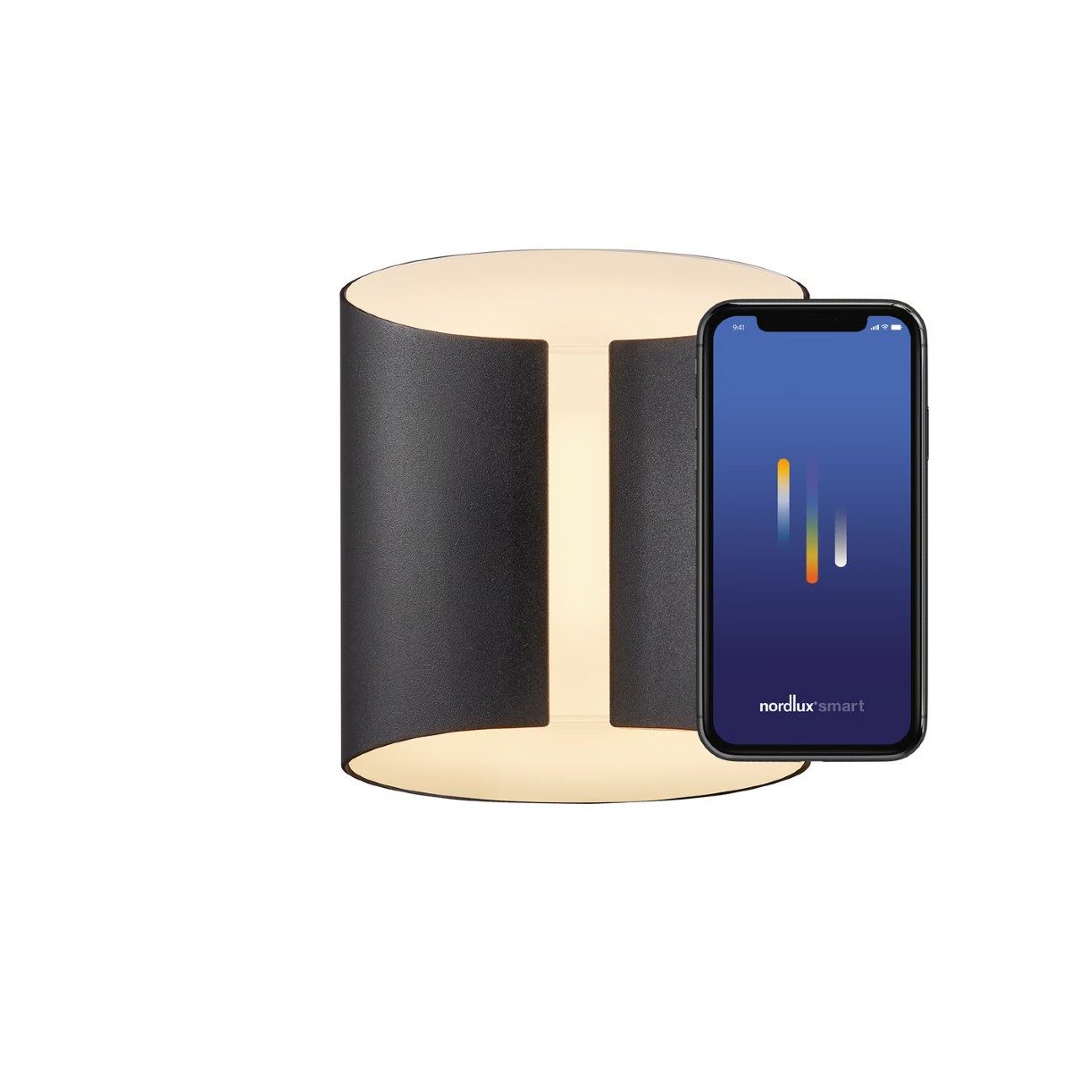 Nordlux LED Außen-Wandleuchte Grip Smart, LED fest integriert, Warmweiß-Kaltweiß, App-Steuerung