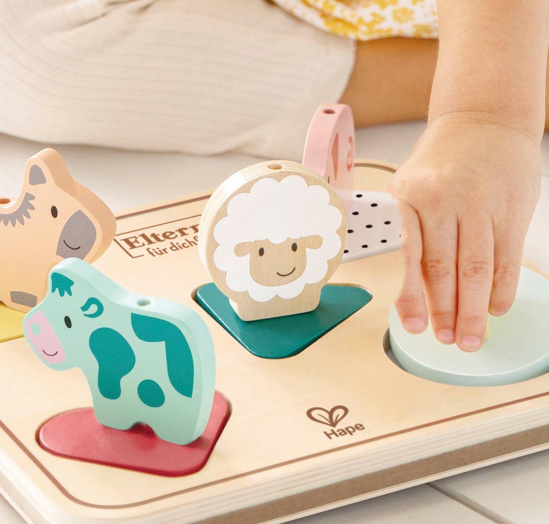 Hape Puzzle Tiergeräuschepuzzle Tom, 12 Puzzleteile, mit Geräuschen günstig online kaufen