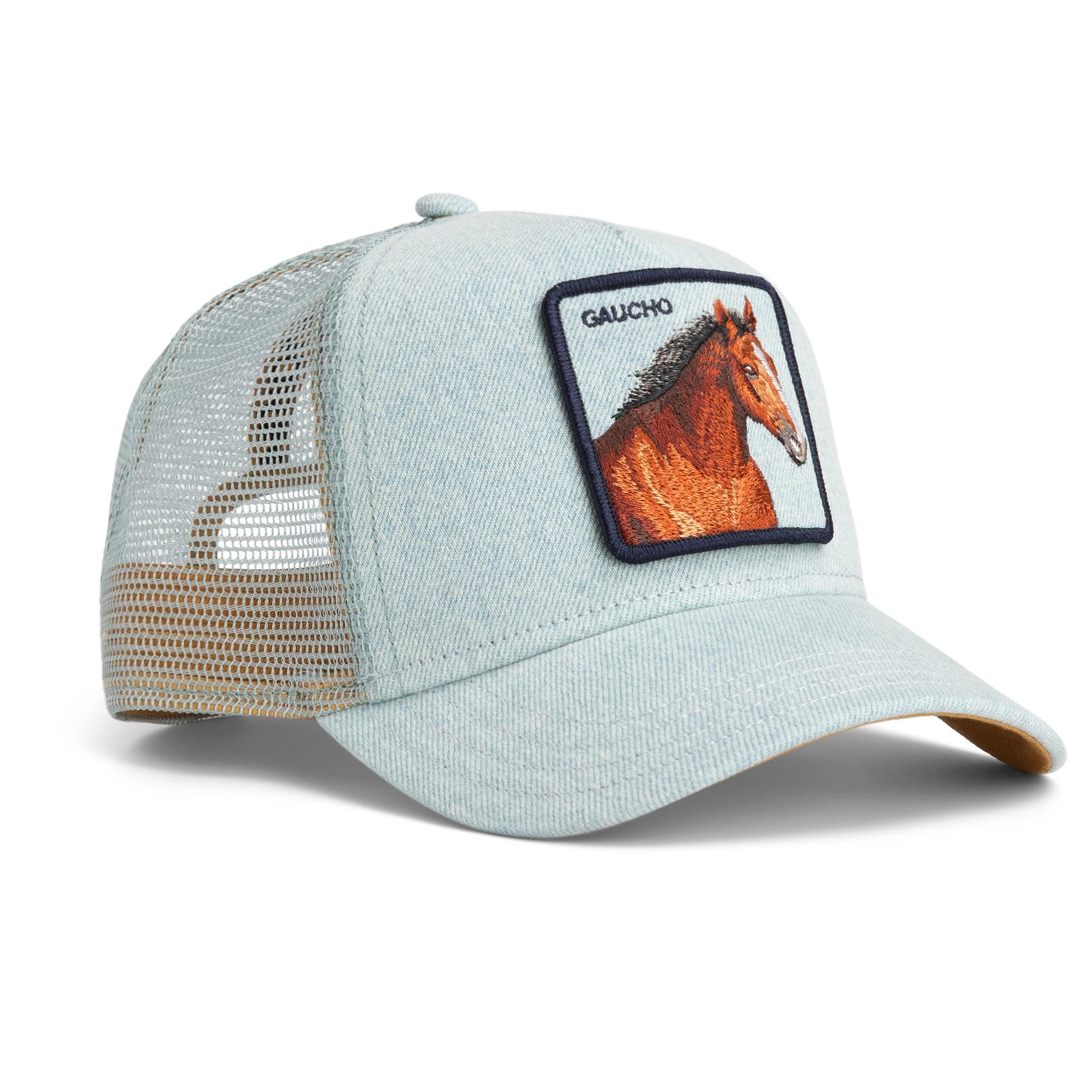 GOORIN Bros. Trucker Cap Goorin Bros. Denim Gaucho Trucker Cap Light Denim (Basecap, Basecap, Trucker Kappe, Meshcap)
