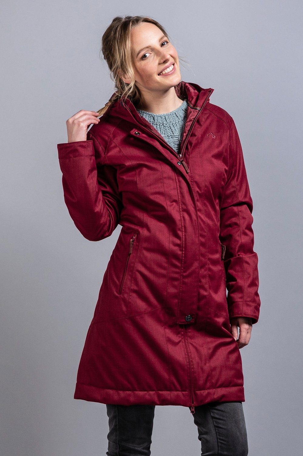 Tatonka Floy Coat Women Veste D'Hiver Rouge - Femme Chaude Et Imperméable