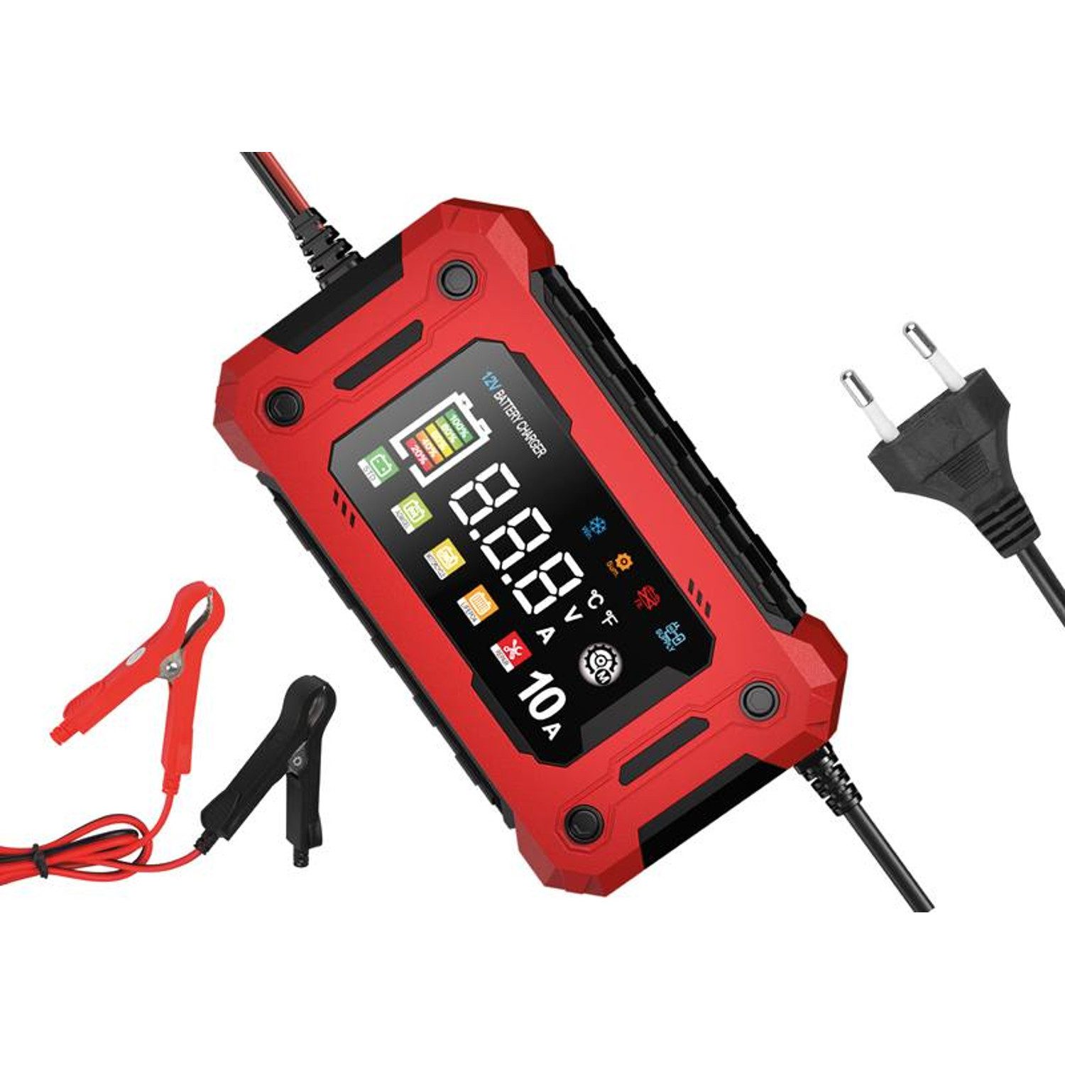LTC Batterieladegerät für AGM LiFePO4-Batterien Autobatterie-Ladegerät (3,3-14,7V, 10A, AGM/GEL/LiFePO4, Automatikbetrieb, LXPOE10)
