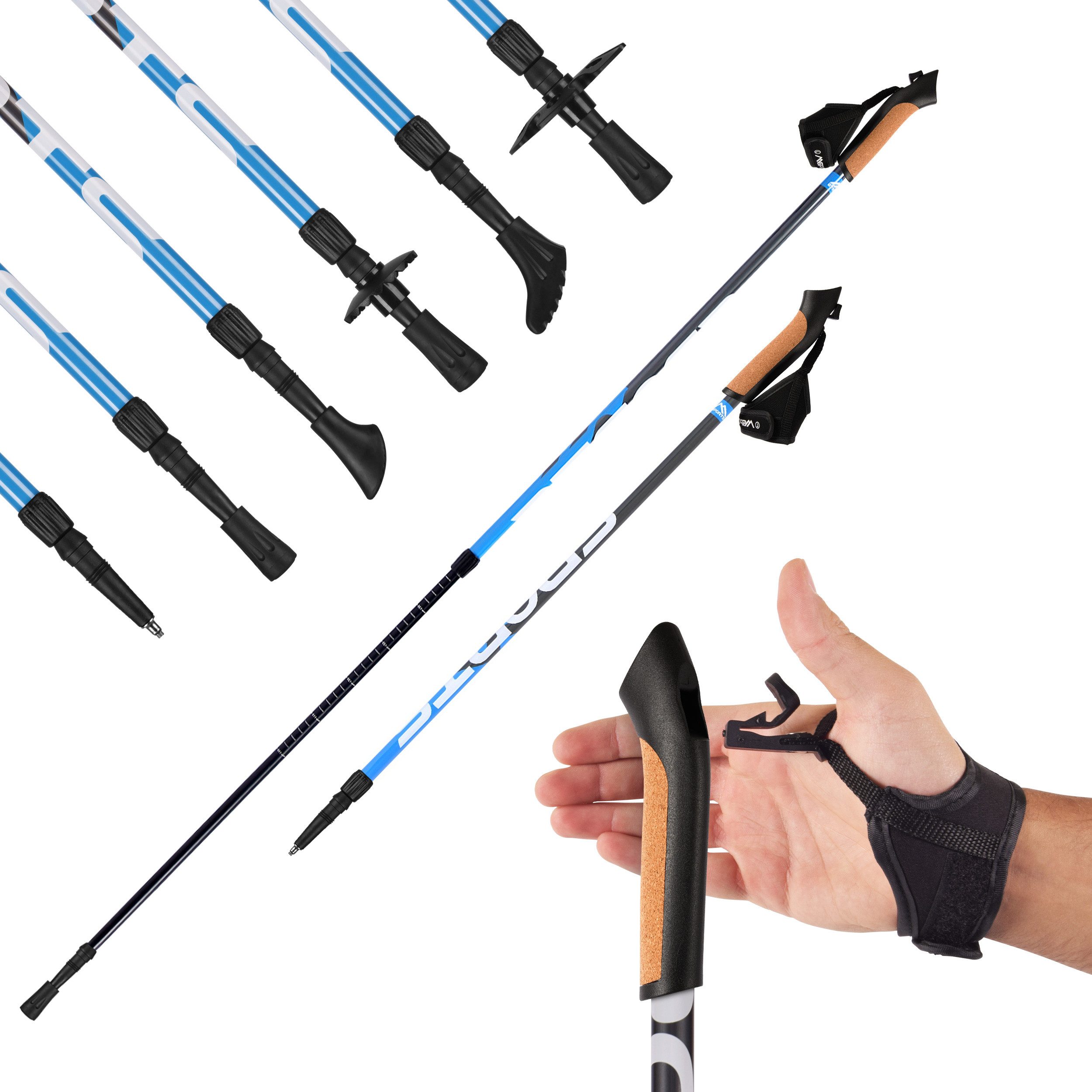 MSports® Nordic-Walking-Stöcke Nordic Walking Stöcke - Superleicht - Walking Sticks