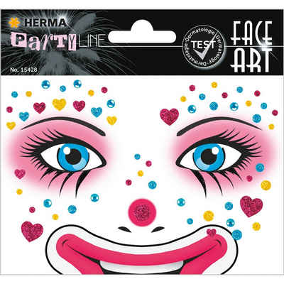 HERMA Schmuck-Tattoo HERMA Face Art Sticker Gesichter "Clown Annie"