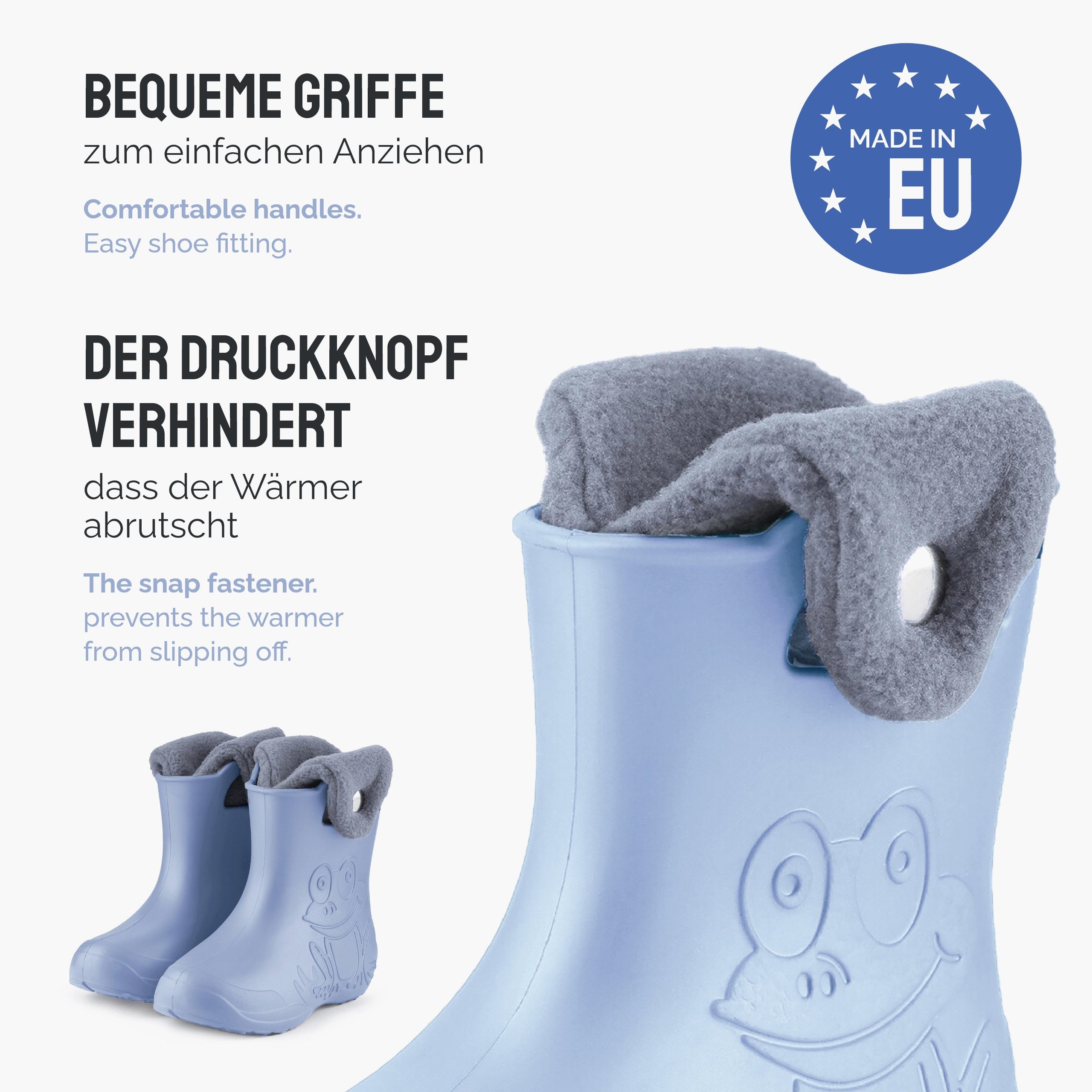 Ladeheid EVA Regenschuhe mit herausnehmbares Innenfutter LA-CA-04 Gummistiefel – Bild 5 von 5