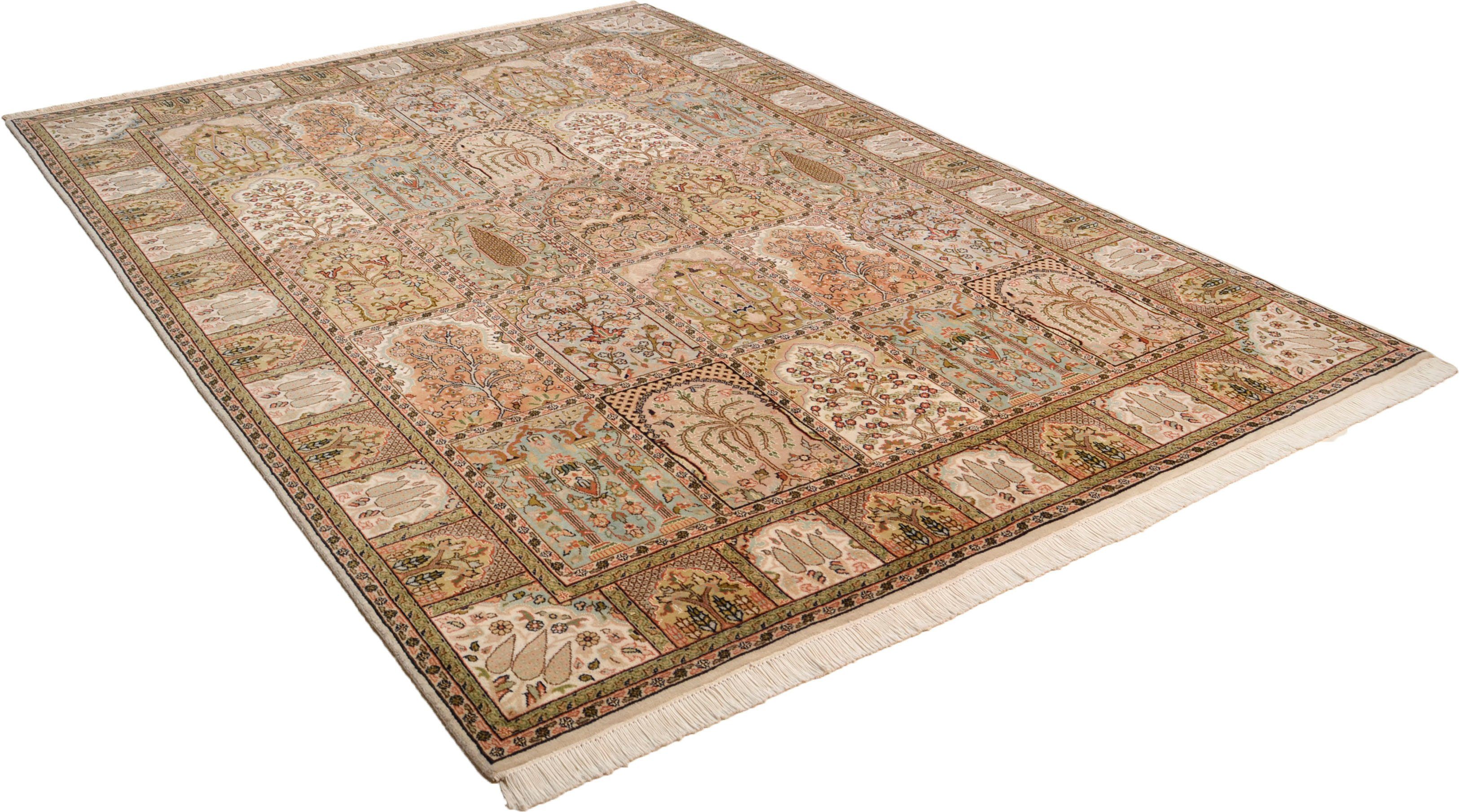 THEKO Orientteppich Baktyari K, rechteckig, Höhe: 12 mm, handgeknüpft, Material: 80% Wolle, 20% Seide, mit Fransen
