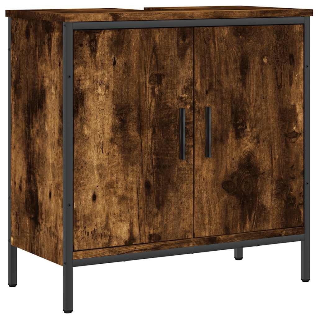 furnicato Waschbeckenschrank Waschbeckenunterschrank Räuchereiche 60x30x60 günstig online kaufen