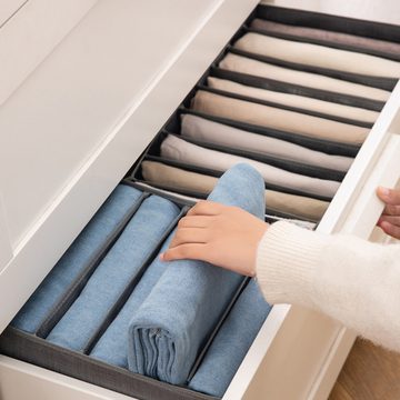 Rnemitery Aufbewahrungsdose Kleiderschrank Organizer 3 Stück - 7 Fächern Kleideraufbewahrungsbox