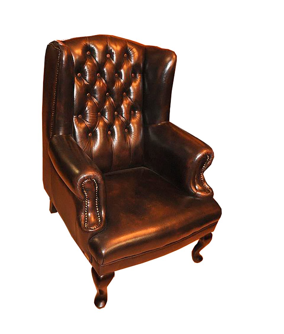 Ohrensessel Großer König Ohrensessel Chesterfield Leder Stoff Sessel Sofa Couch