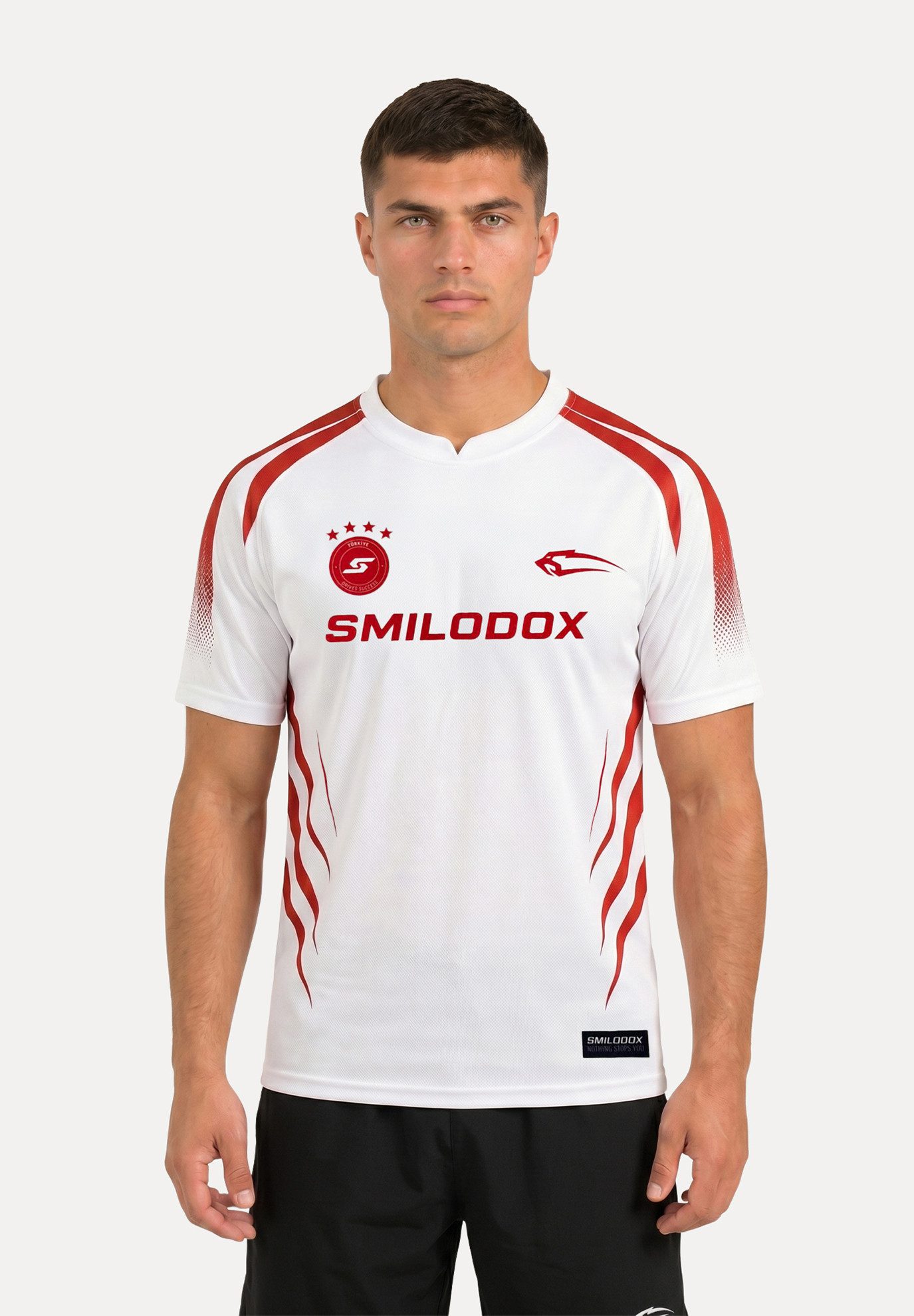 Smilodox T-Shirt Türkei Herren, Trikot Shirt, Regular Fit, Fußball Jersey, WM 2027 Performance, atmungsaktiv, Team-Design, leicht
