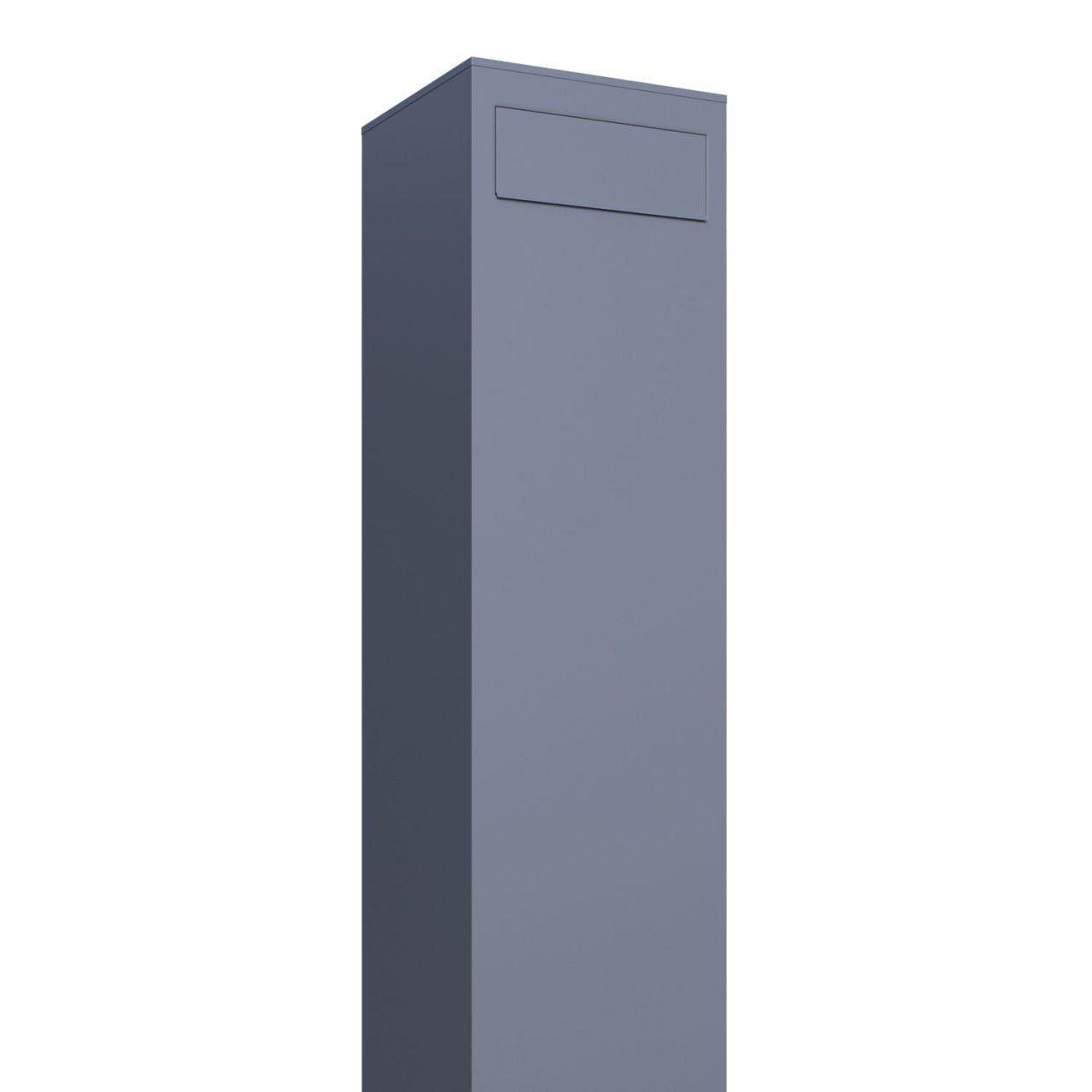 Bravios Briefkasten Standbriefkasten Monolith Grau Metallic