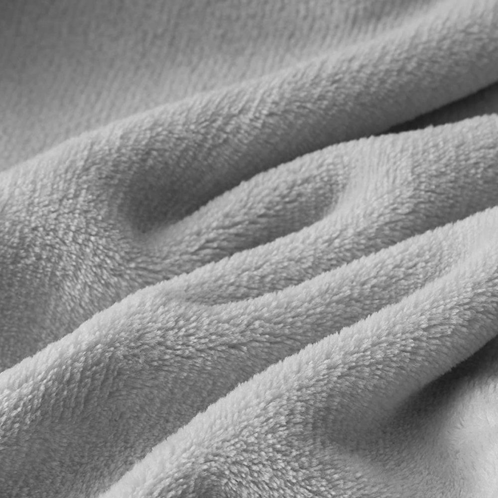 Kuscheldecke Decke, Wohndecke - Flauschig grau( 150*200) Fleece GelldG Sofa Warme decke Decke Grau Silber