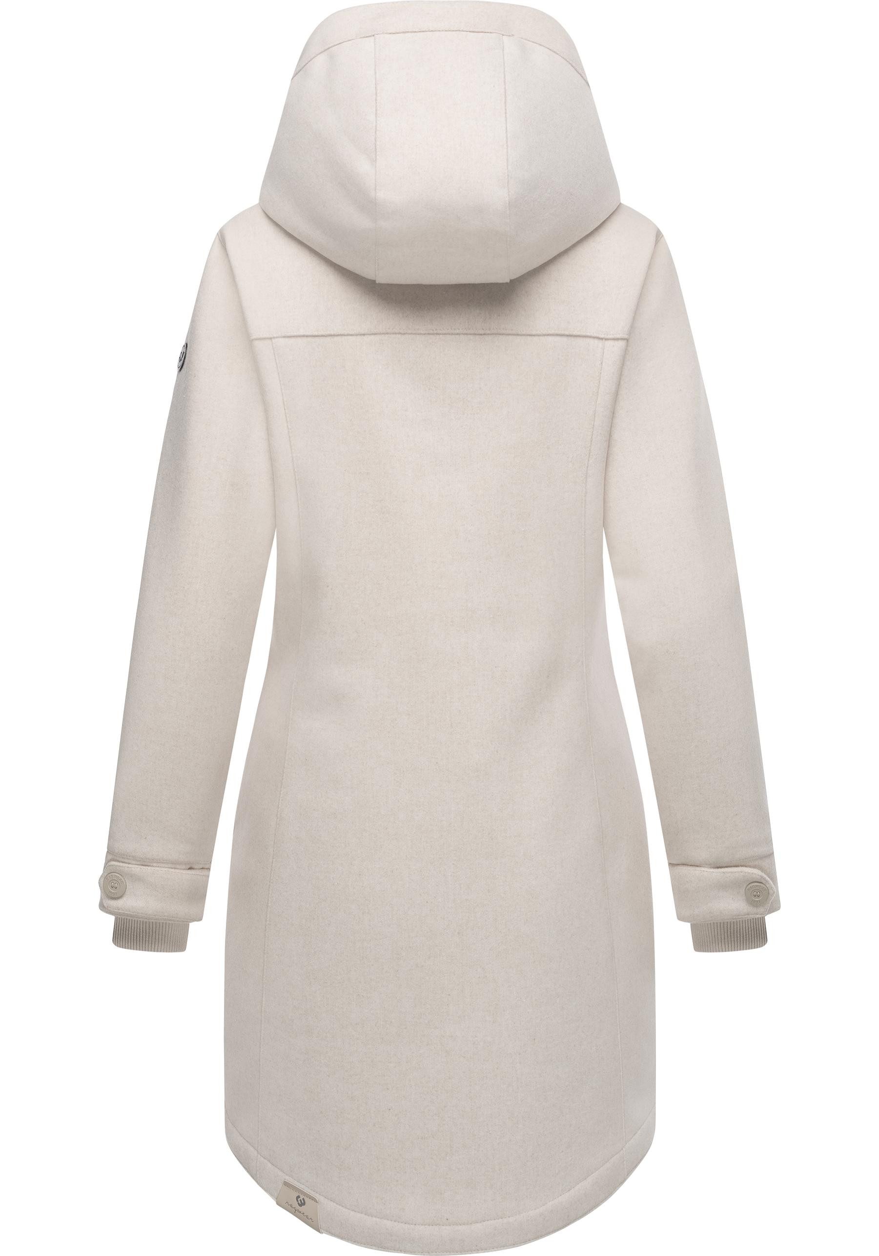 Ragwear Wintermantel Jannisa Coat Klassischer Damen Kurzmantel mit Kapuze