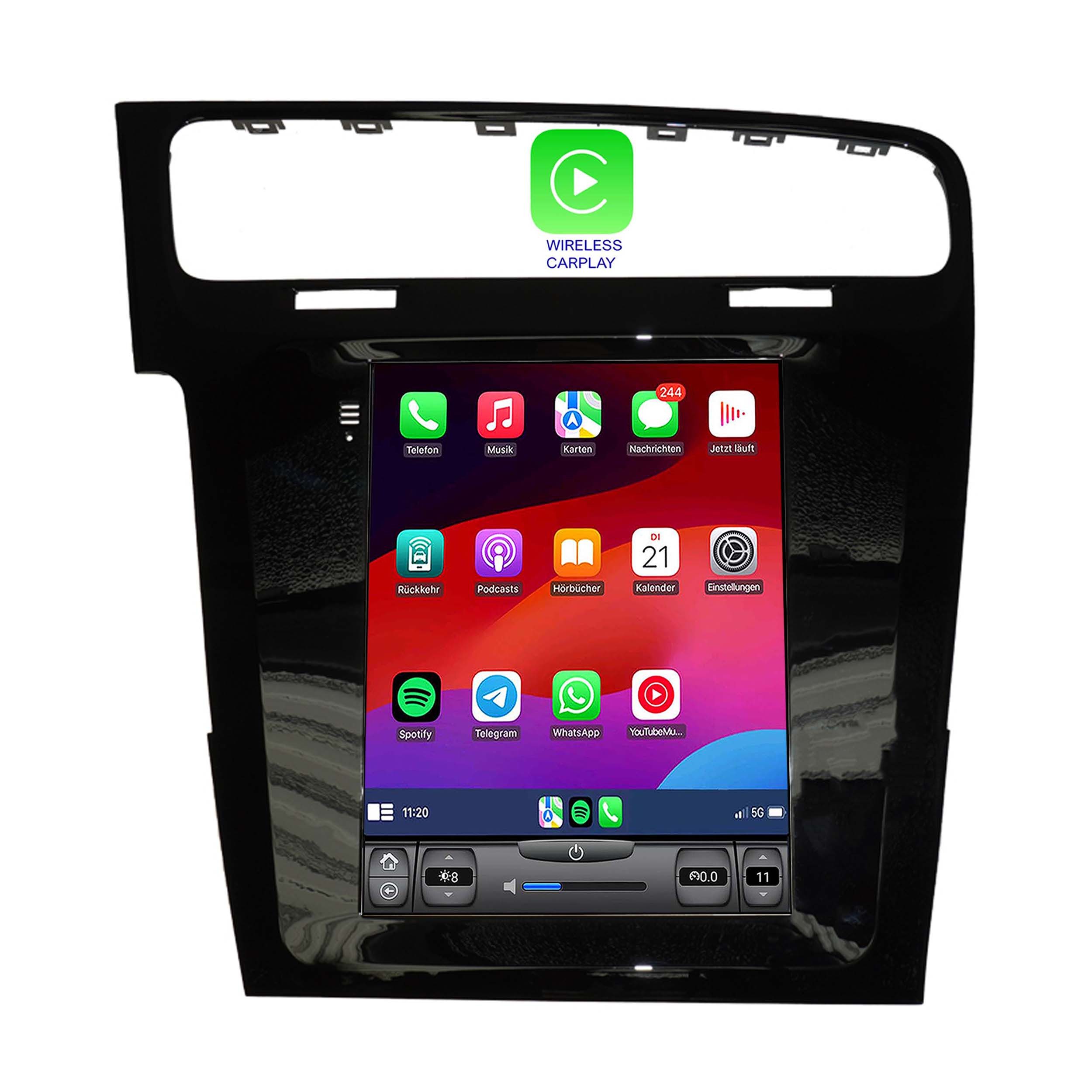 TAFFIO Für VW Golf 7 9.7" Touchscreen Android Autoradio GPS Navi CarPlay Einbau-Navigationsgerät