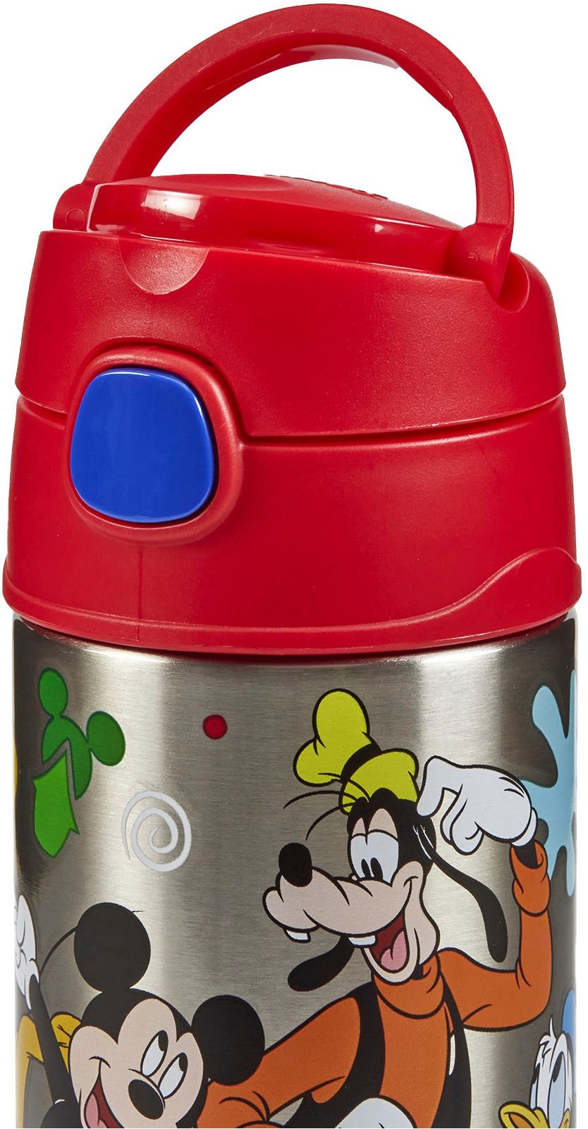 THERMOS Isolierflasche FUNTAINER STRAW BOTTLE, doppelwandiger Edelstahl, spülmaschinenfest, 0,35l, mit Silikonstrohalm, absolut dicht