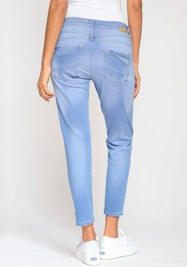 GANG Relax-fit-Jeans 94Amelie cropped mit doppelter Passe und doppelter, rechter Gesäßtasche