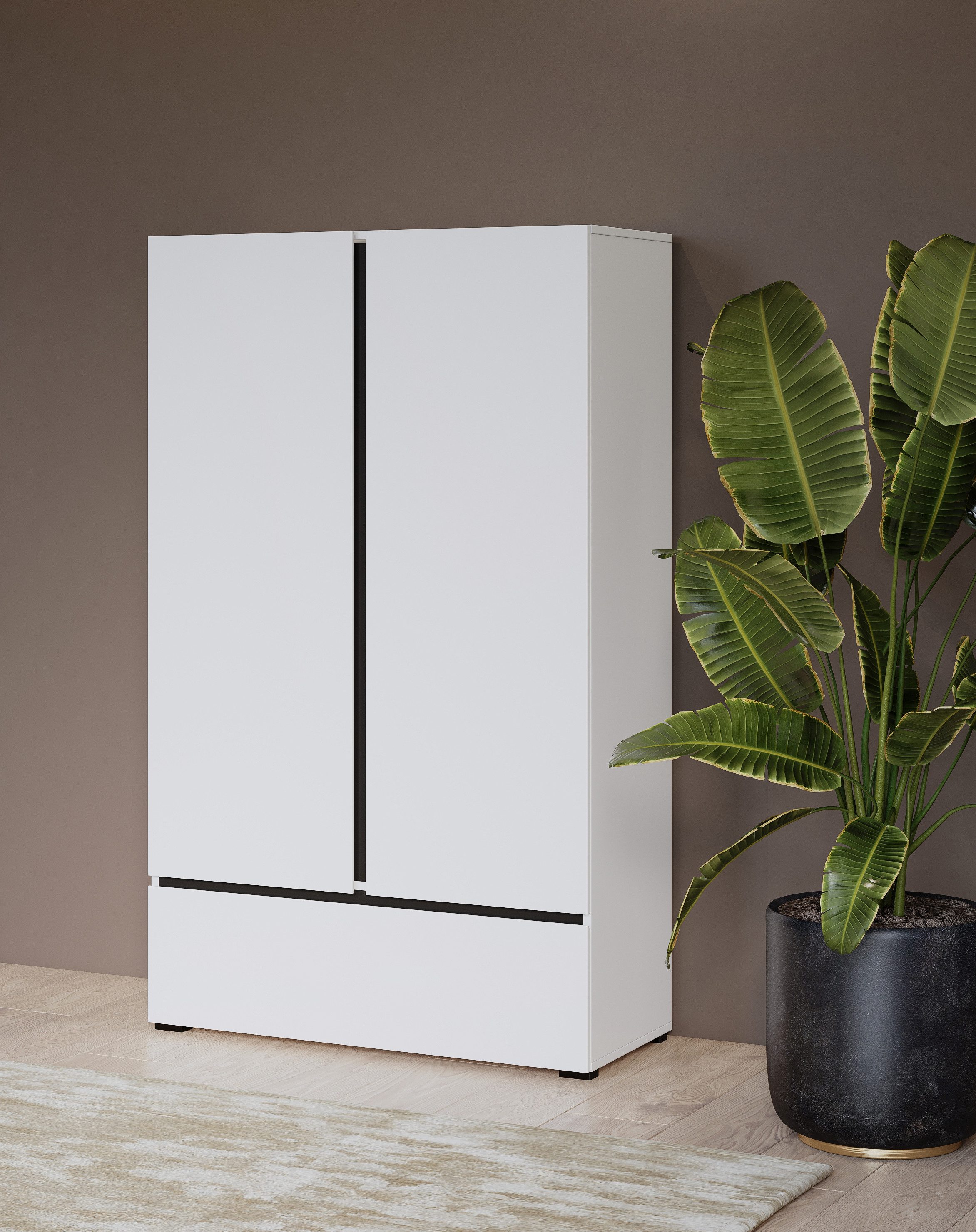 Home affaire Wäscheschrank "Cross, moderner griffloser Kleiderschrank" Mehr günstig online kaufen