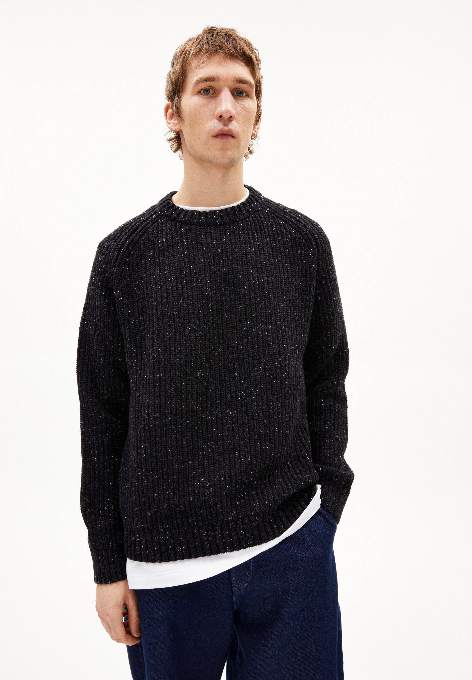Strickpullover KIAANO TWEED Pullover aus recyclem Bio-Woll Mix