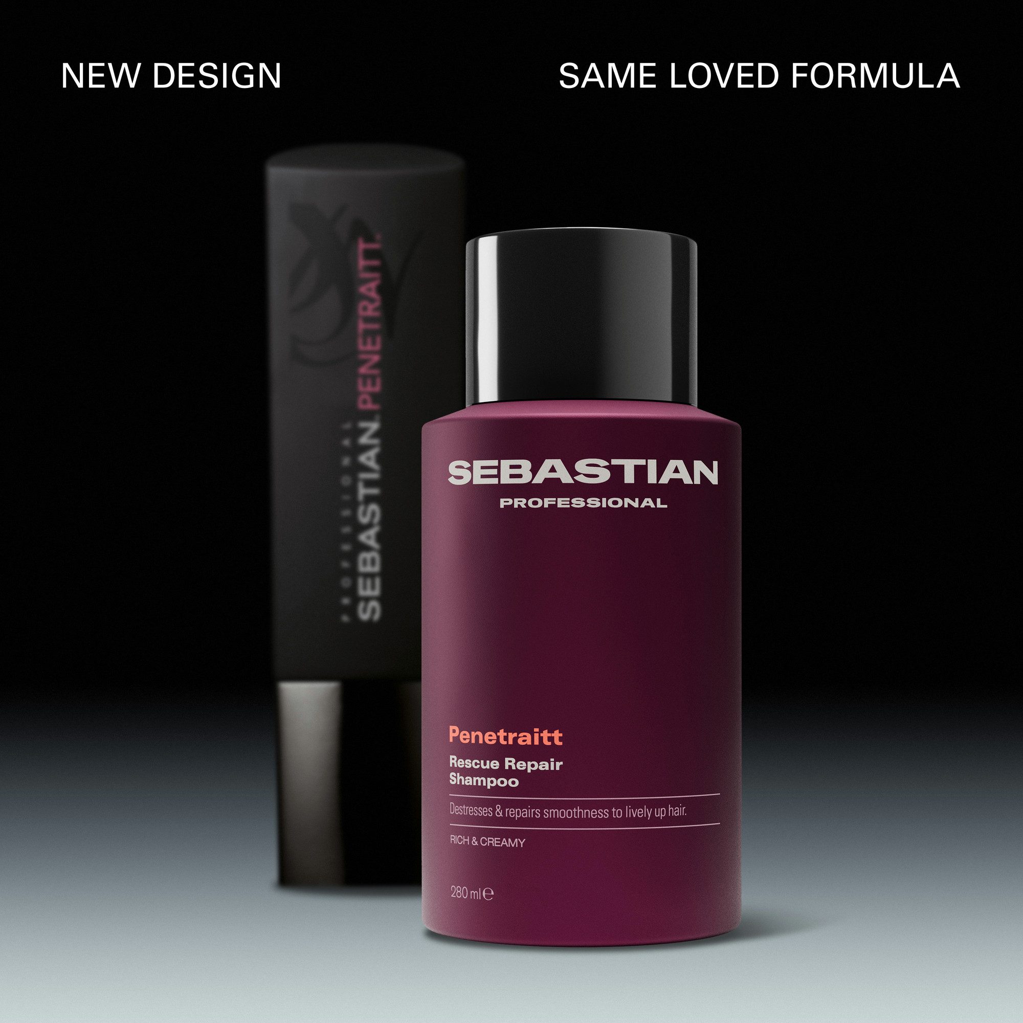 Sebastian Professional Haarshampoo Penetraitt Shampoo, für trockenes und geschädigtes Haar, mit Panthenol, flüssige Textur