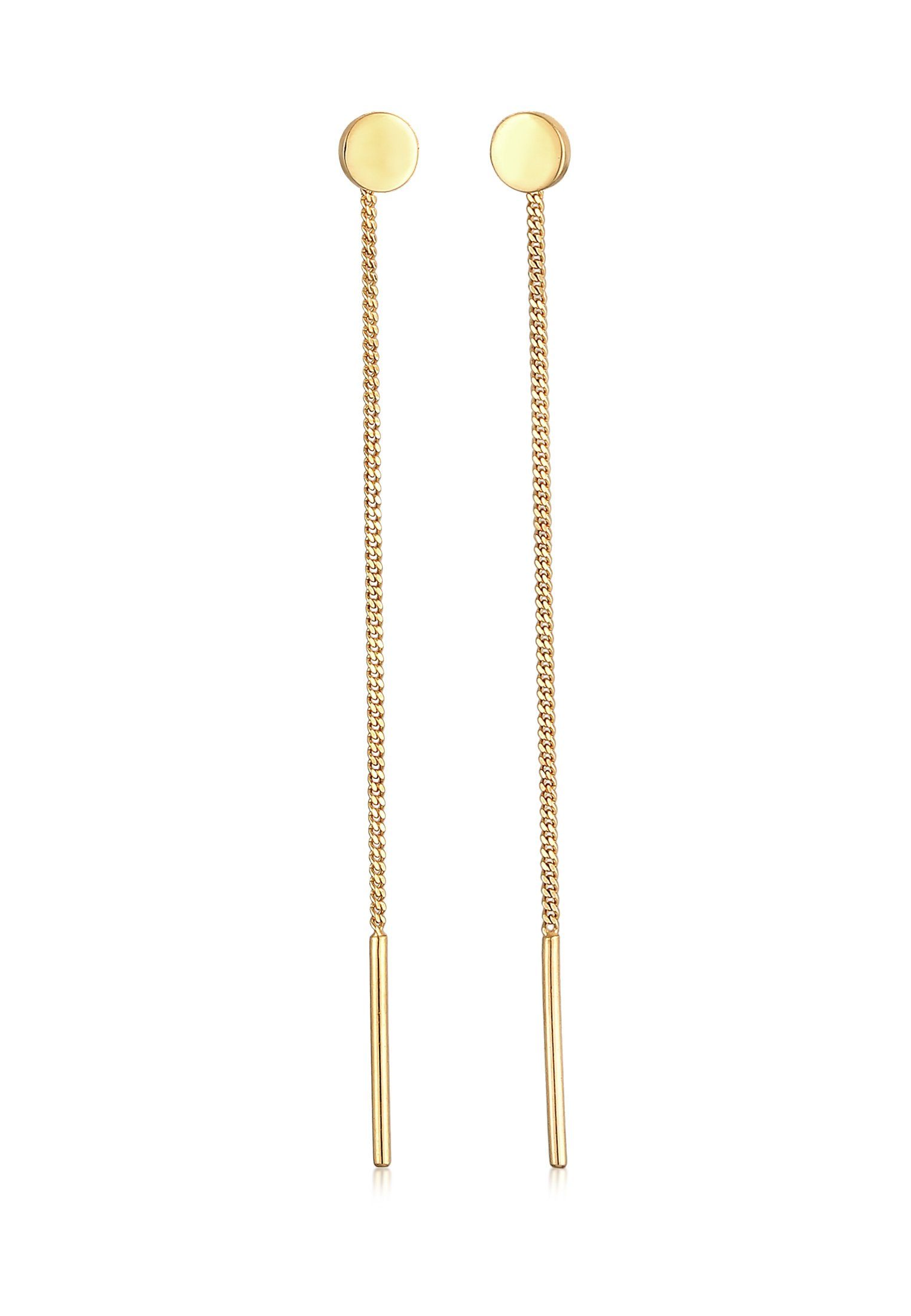 Elli Paar Ohrhänger Plättchen Minimal Basic Durchziehen 925 Silber günstig online kaufen