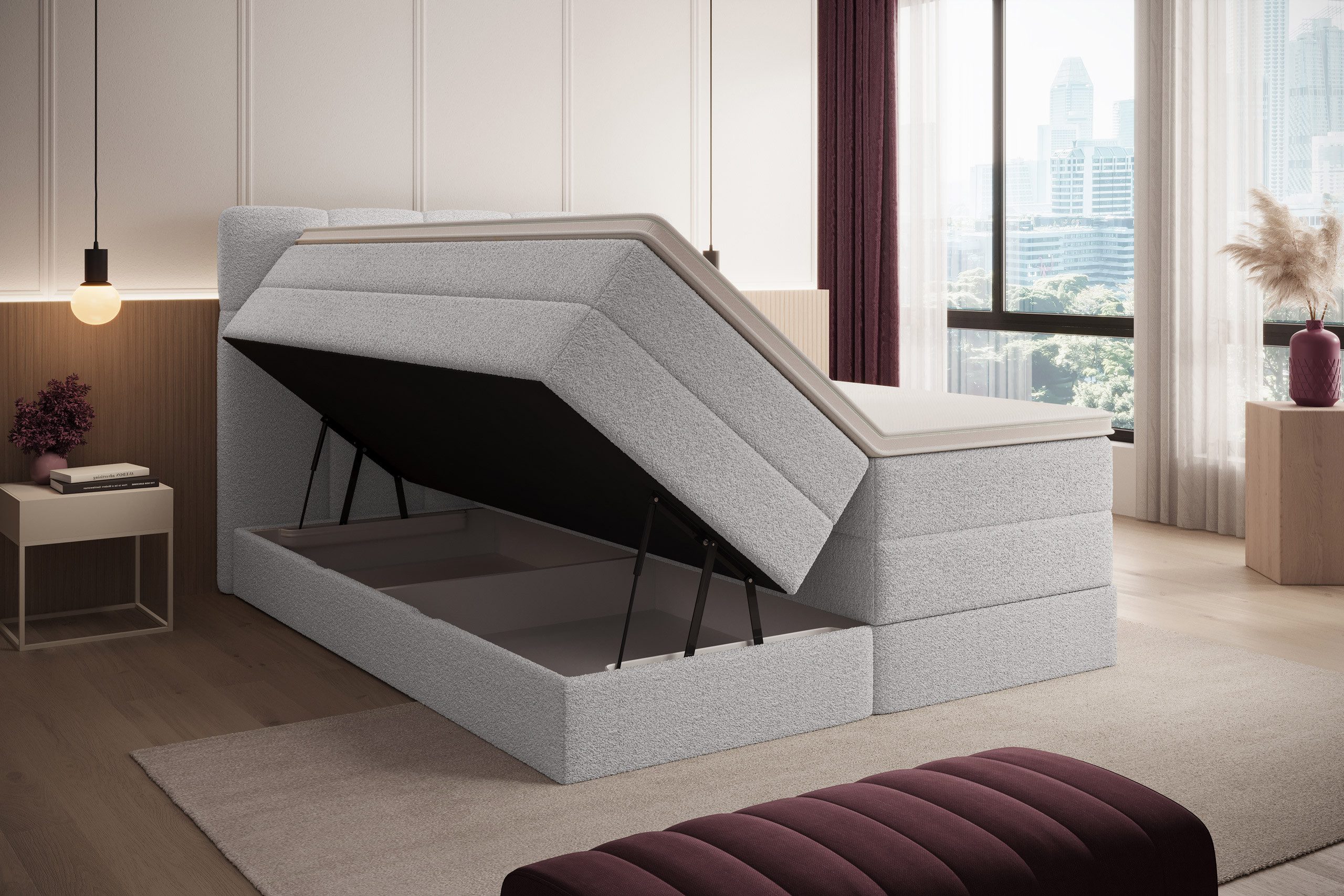 wonello Boxspringbett Madison 1, mit Bettkasten, günstig online kaufen