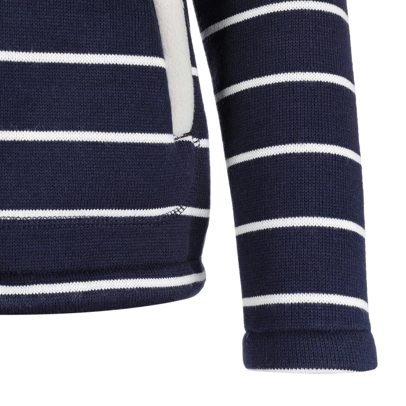 Kapuze Damen Strickjacke Fleecejacke Reißverschluss Föhr marine mit Dry und Fashion Fleece-Jacke