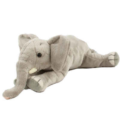 Teddys Rothenburg Kuscheltier Elefant Nelson liegend grau 25cm Plüschelefant Kuschelelefant