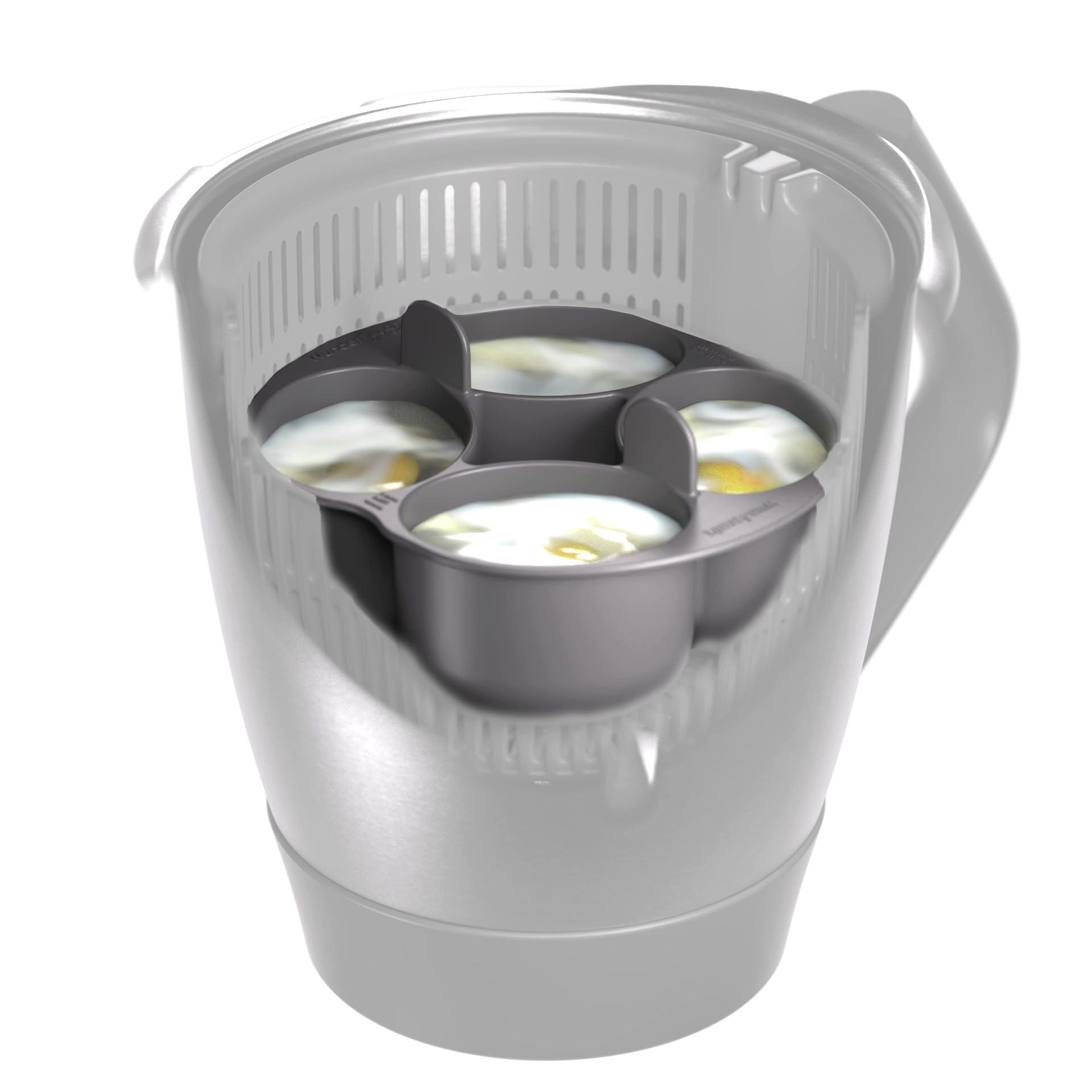 Wundermix Küchenmaschinen Zubehör-Set WunderPoach® for four für Thermomix, Zubehör für TM7, TM6, TM5, TM31, TM Friend, MC Connect, MC Smart, MC Trend, MC Plus, Bosch Cookit, Pochiereinsatz für Mixtopf - MADE IN GERMANY