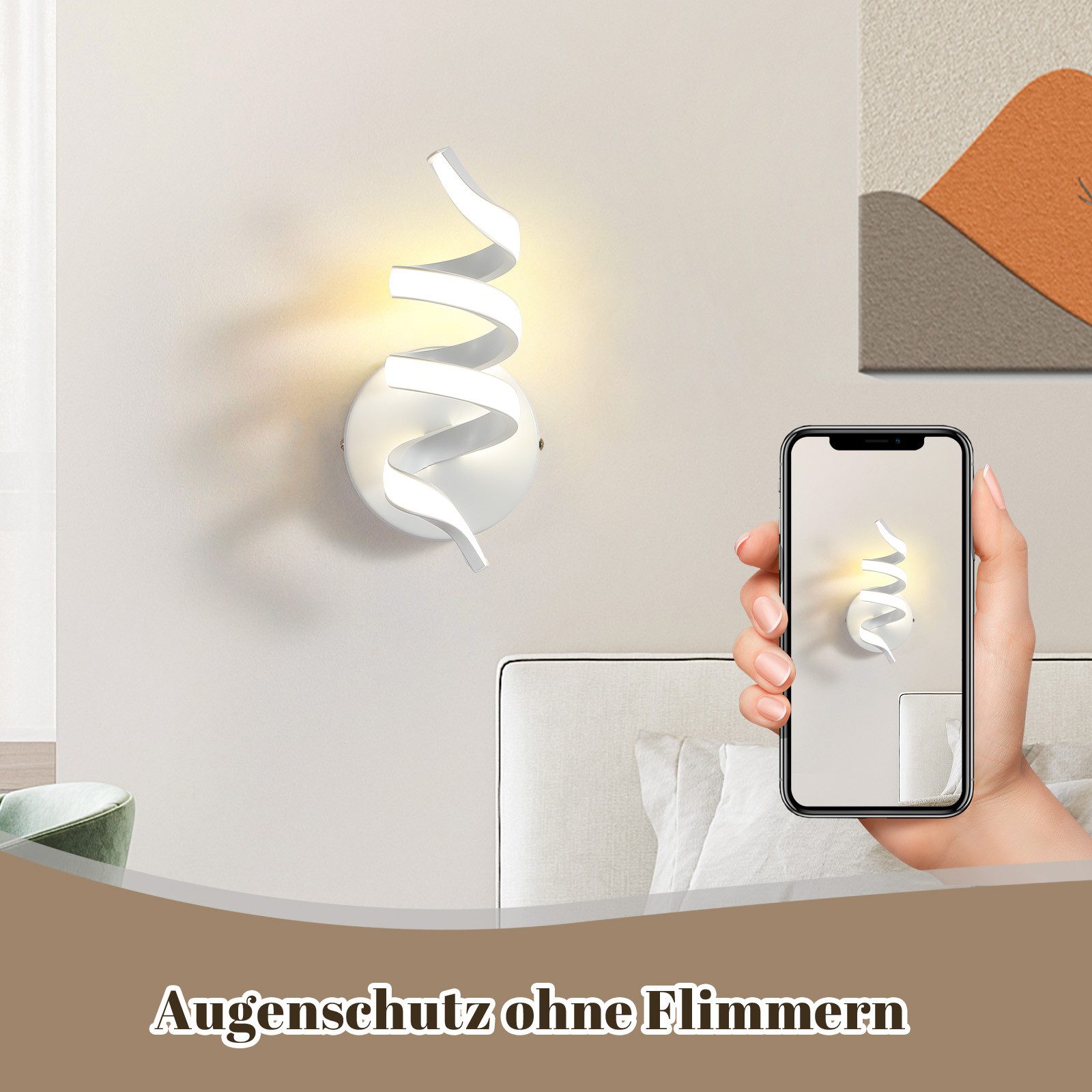 Lampada da parete led interno glitzerlife design moderno bianco_voghion.com