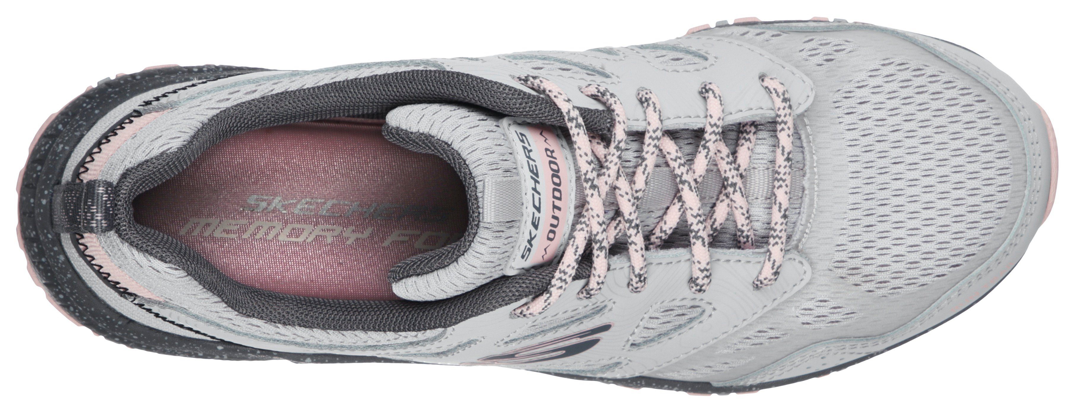 Skechers HILLCREST PURE im ESCAPADE Sneaker grau-pink Materialmix