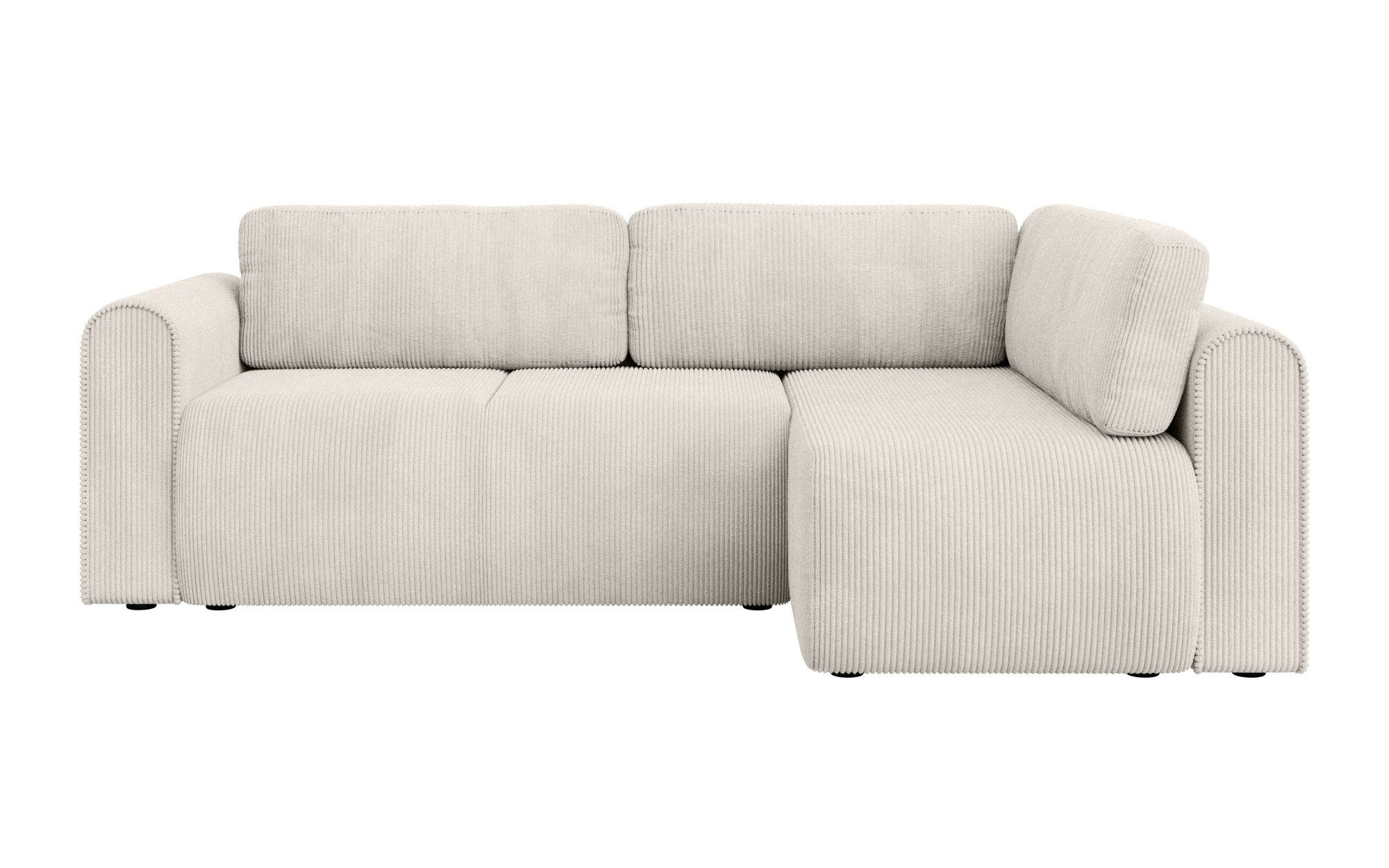 OTTO home Ecksofa Zacharia wahlweise Schlafsofa mit Bettkasten, B/T/H 250/166/86 cm, L-Form mit Wellenunterfederung, Ottomane rechts oder links bestellbar