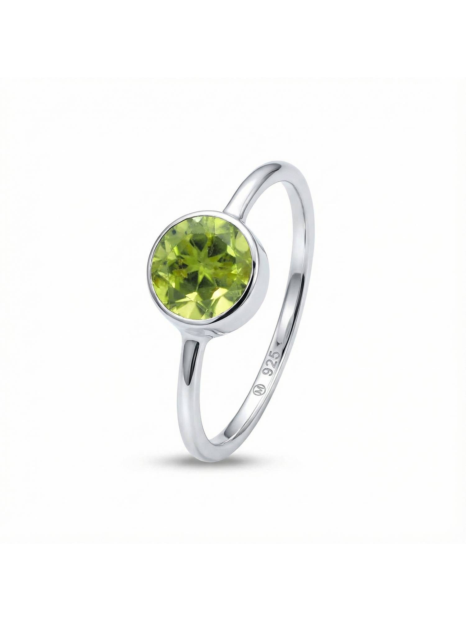 mantraroma Silberring SAMA rund aus 925 Silber mit Peridot (Ring mit Schmuc günstig online kaufen