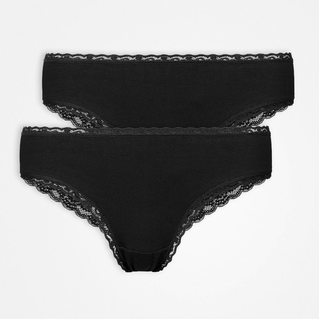 SNOCKS Brasilslip Brazilian Slip Lace Women, 2pcs Black